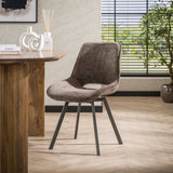 Stoel Swivel 4 stuks - 51x62x87 cm - Rich Taupe