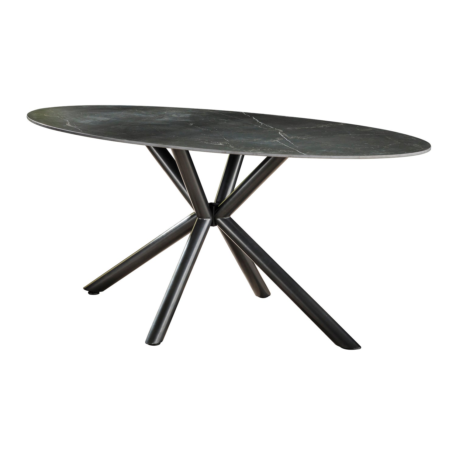 Eettafel Ceramic Ovaal - 180x90x76 cm - Naturel Black - Ceramic