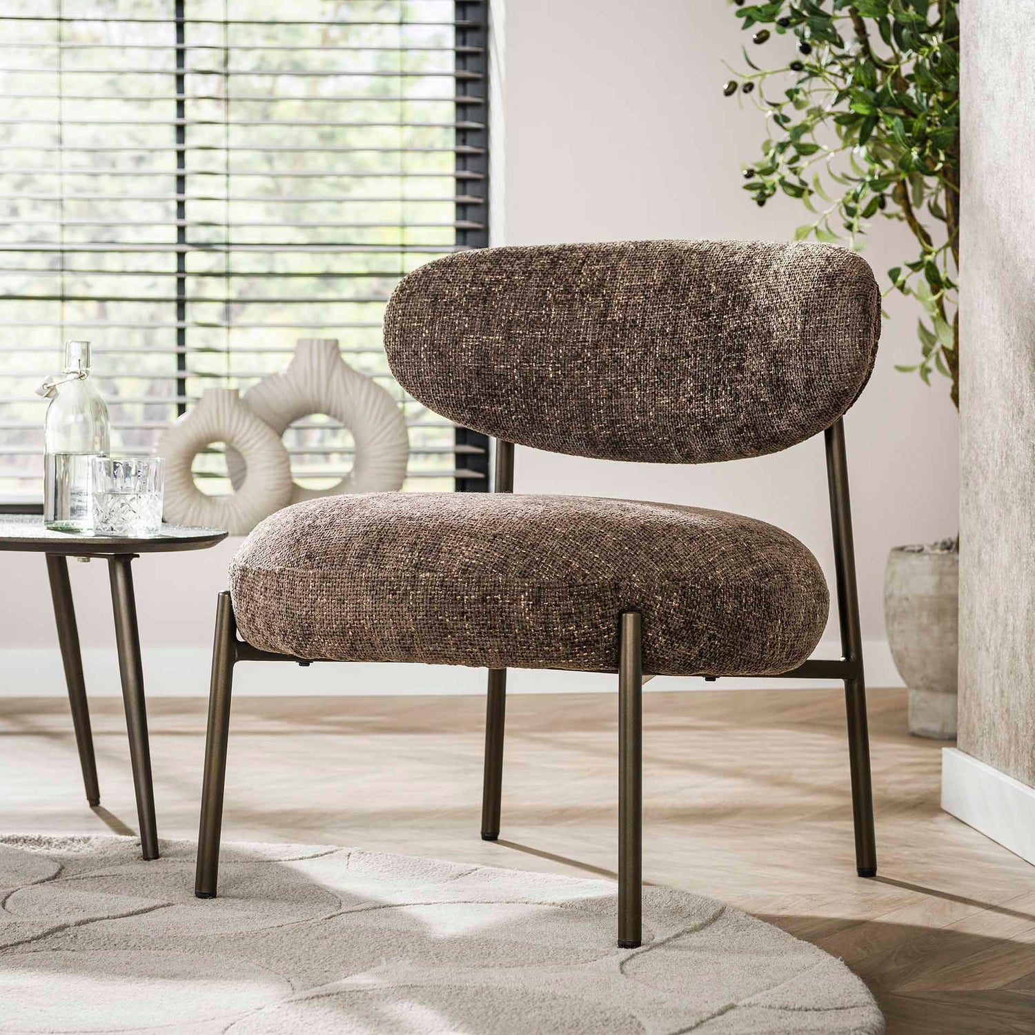 Fauteuil Round Tissee Cargo - 62x67x71 cm - Bruin