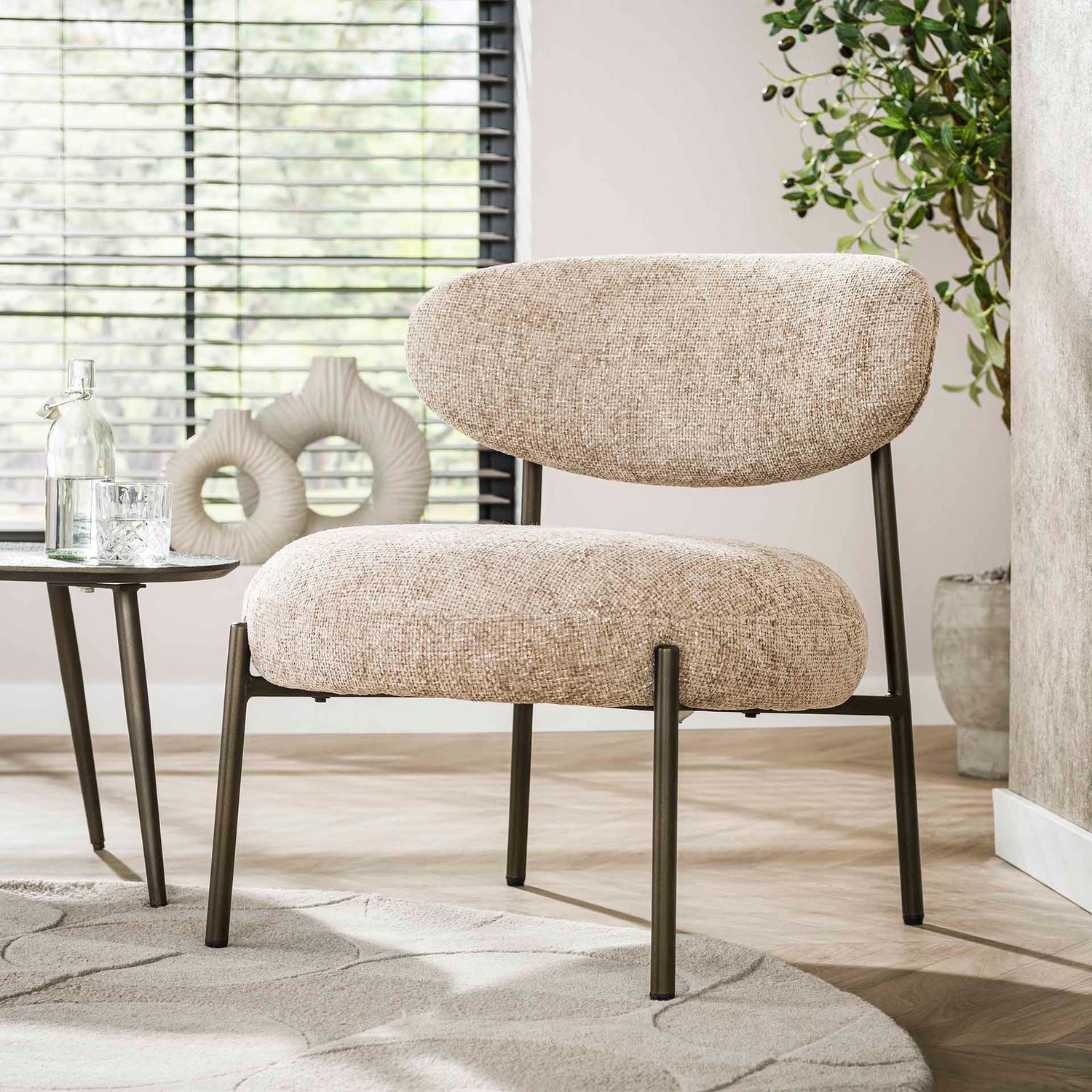 Fauteuil Round - 62x67x71 cm - Zand - Tissee Cargo