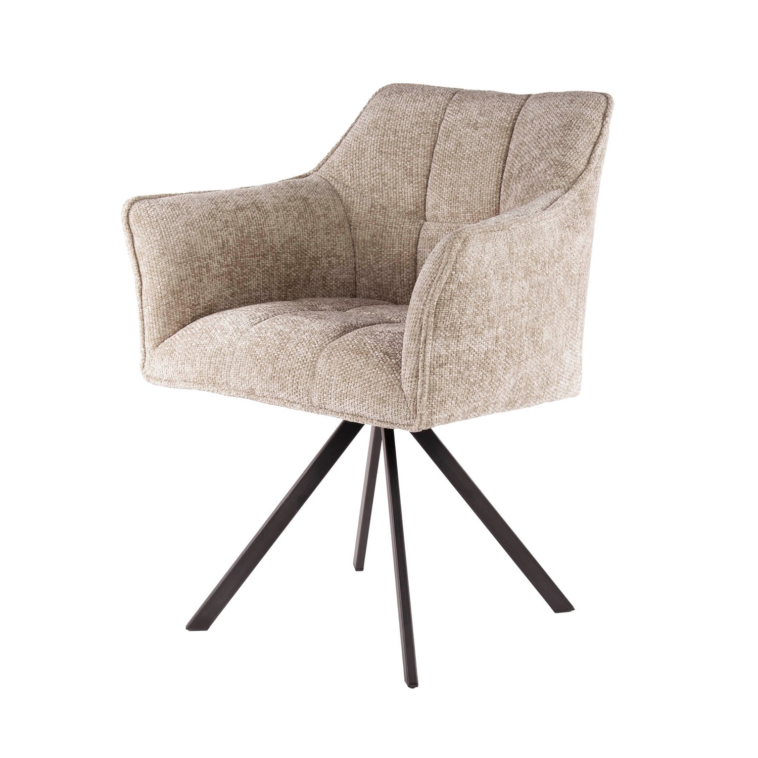 Armstoel Raster draaibaar 2 stuks - 63x60x81 cm - Rich Zandkleur