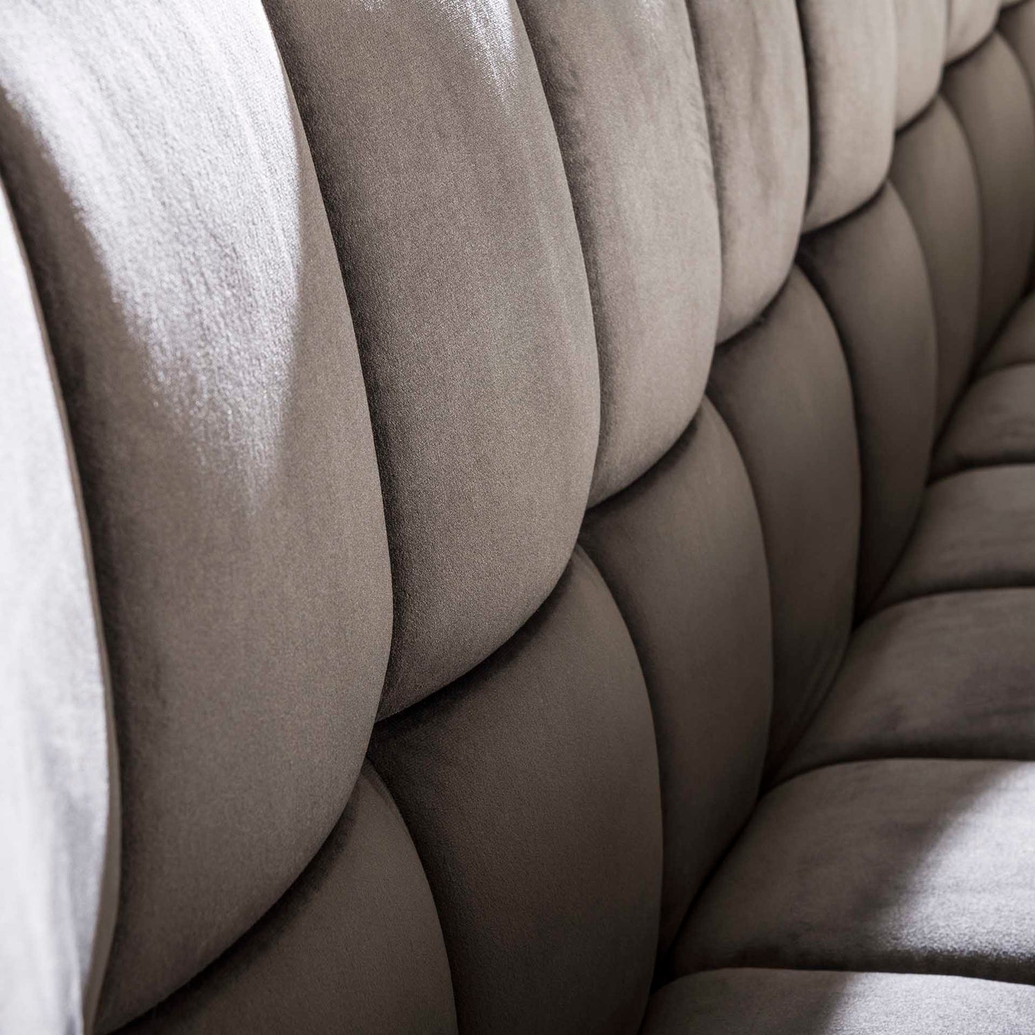 Eetkamerbank Raster - 180x58x81 cm - Antraciet - Velours