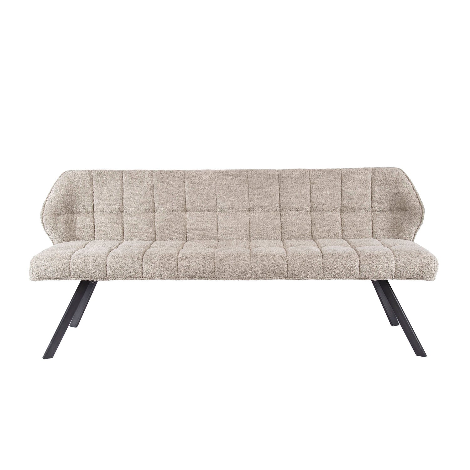 Eetkamerbank Raster - 180x58x81 cm - Boucle Zandkleur