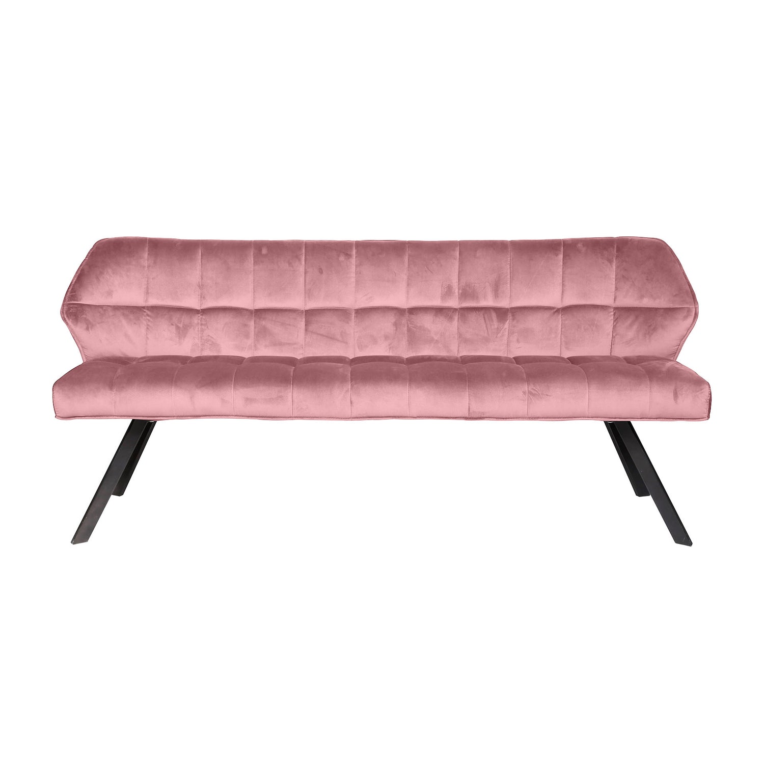 Eetkamerbank Raster - 180x58x81 cm - Roze Velours
