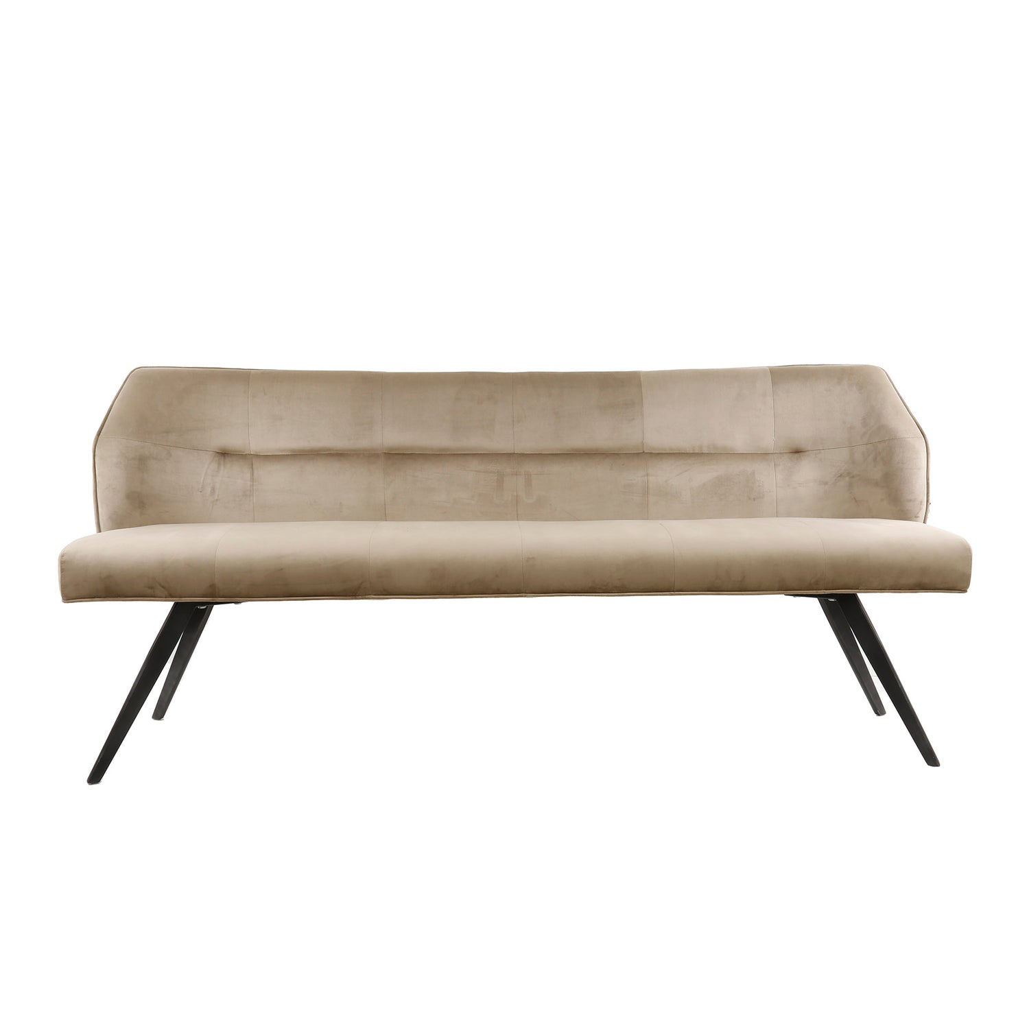 Eetkamerbank Pull - 188x53x84 cm - Champagne - Velours