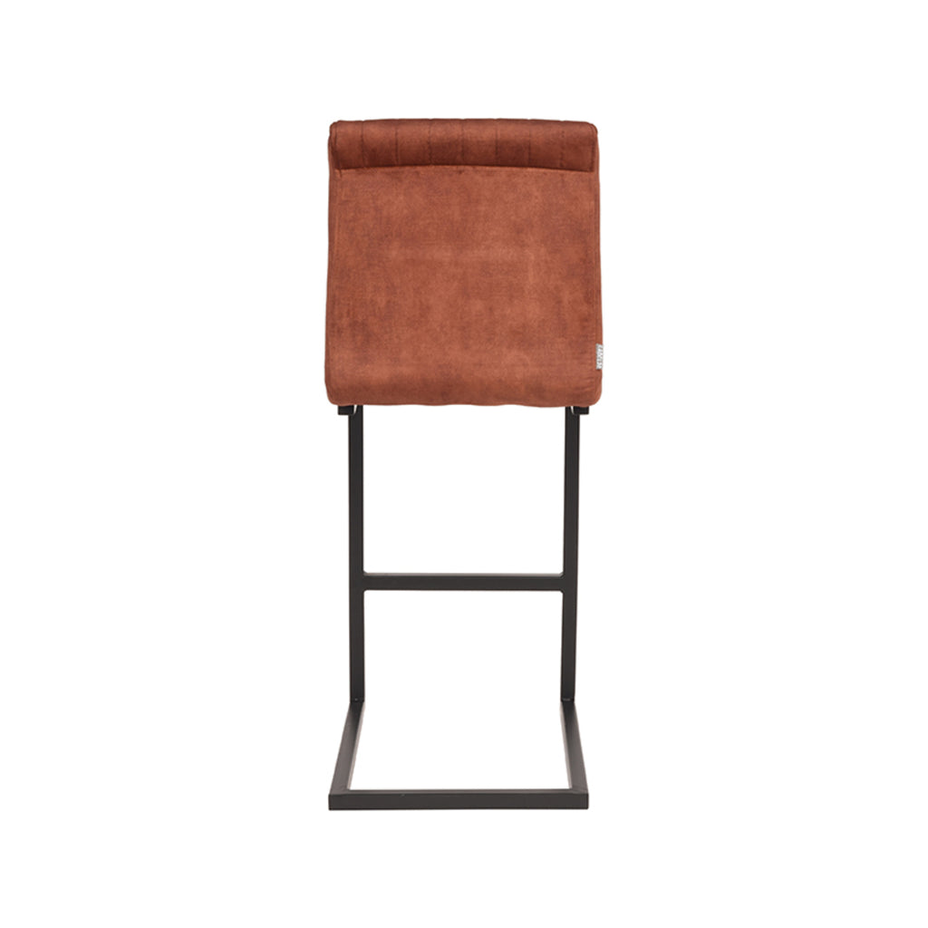 LABEL51 Barkruk Milo - Roest - Velours - Zithoogte 65