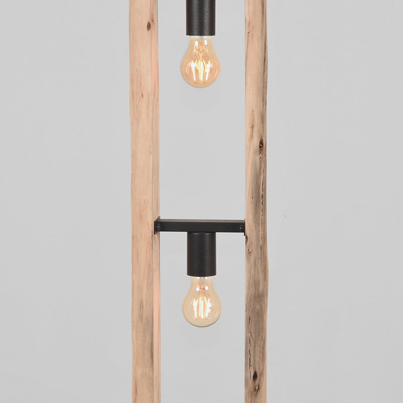 LABEL51 Vloerlamp Woody - Ruw - Hout