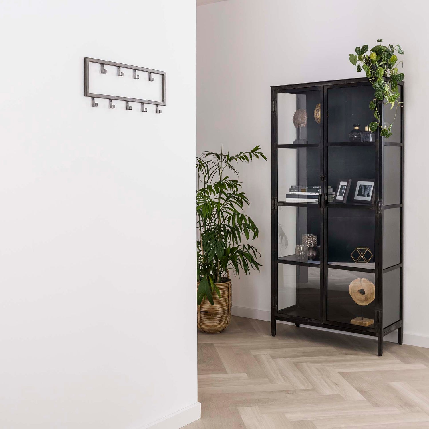 Kapstok Industrial met 9 Haken - 50x2x20 cm - Zilver