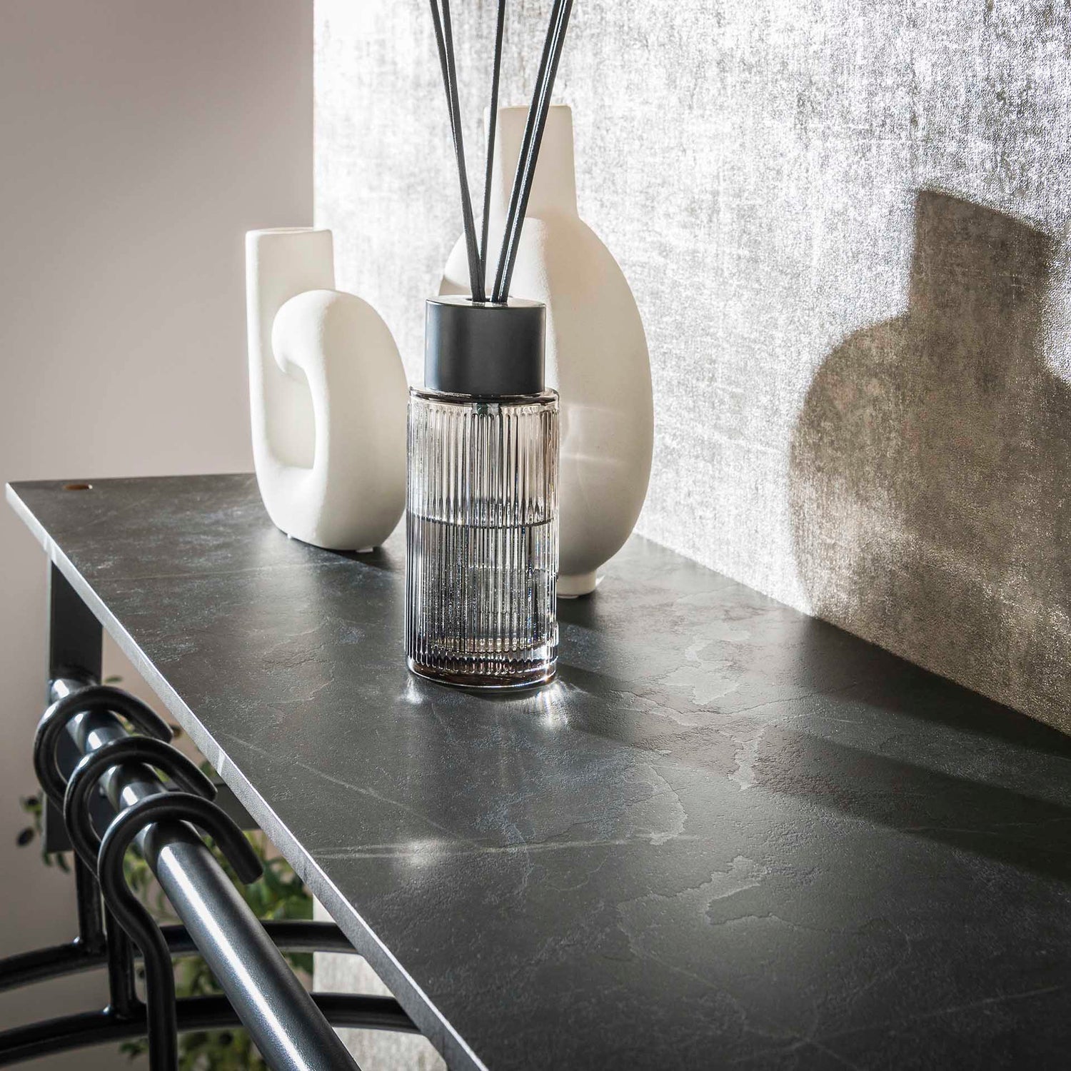 Kapstok roede 12 Haaks - 80x30x90 cm - Zwart Bruin - Melamine