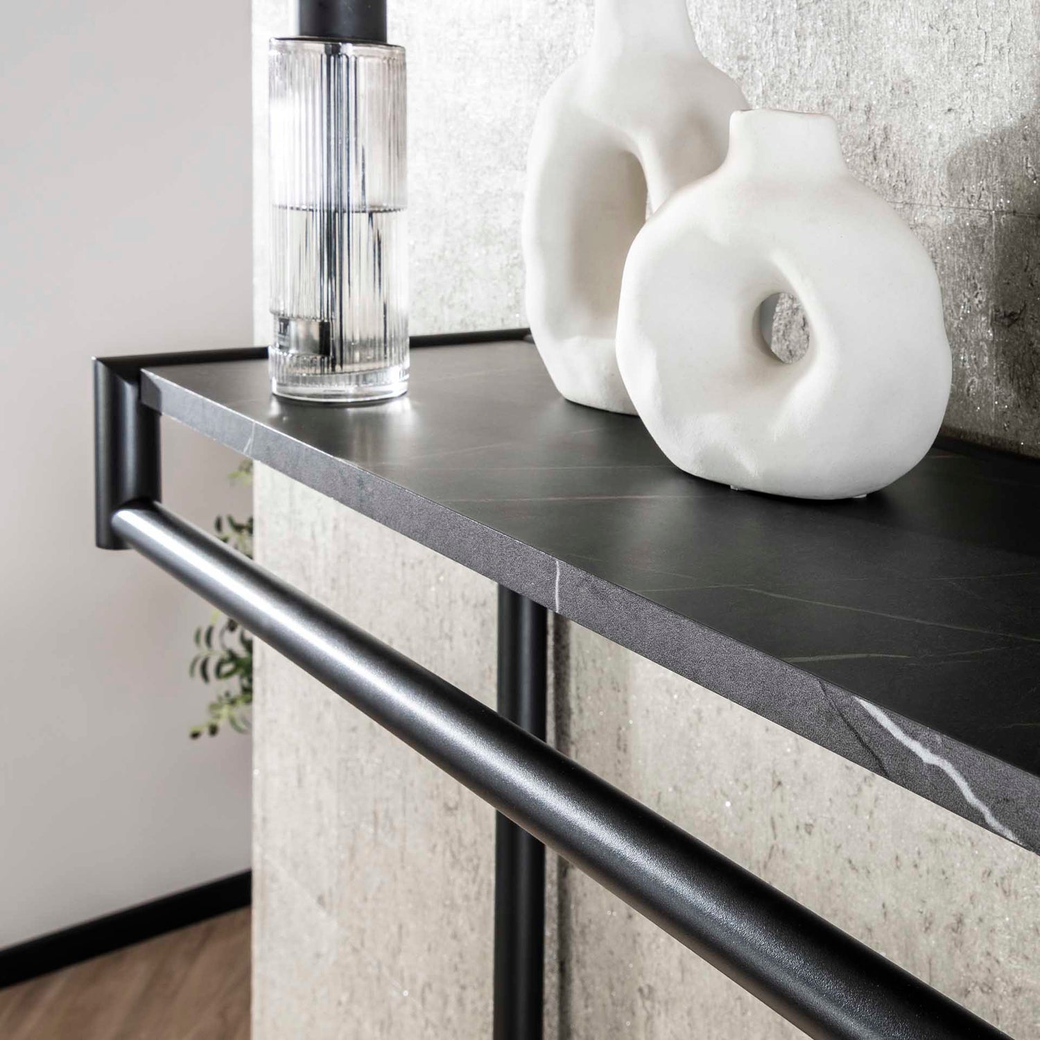 Kapstok 20 Haaks Hoog Roede-Hoedenplank - 100x27x80 cm - Zwart Bruin - Melamine