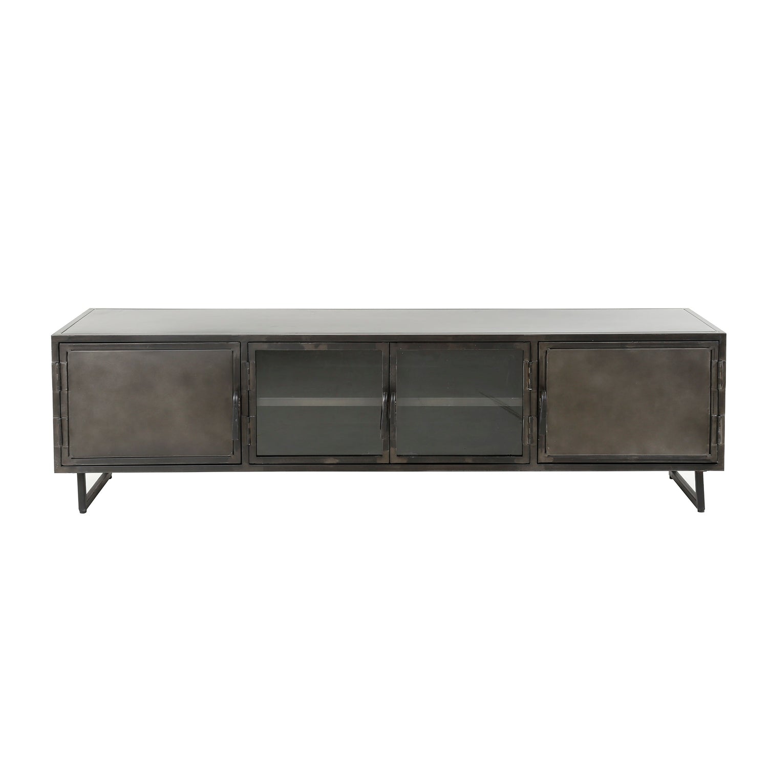 TV-meubel Rift Metal - 180x40x51 cm - Gun Metal