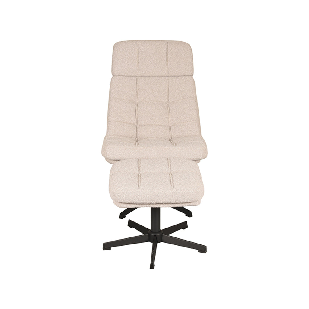 Draaifauteuil Alvar + Ottomane 53x57x83 cm