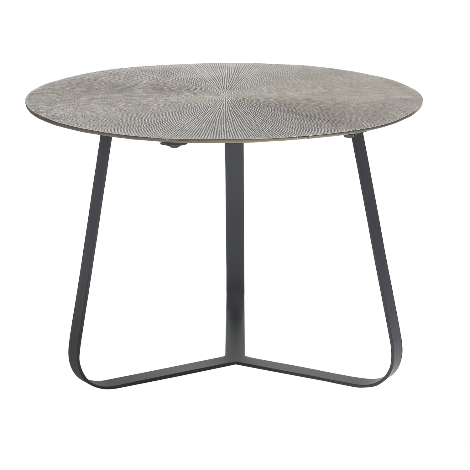 Kae Gold Alu Black Iron Round Coffee Table M