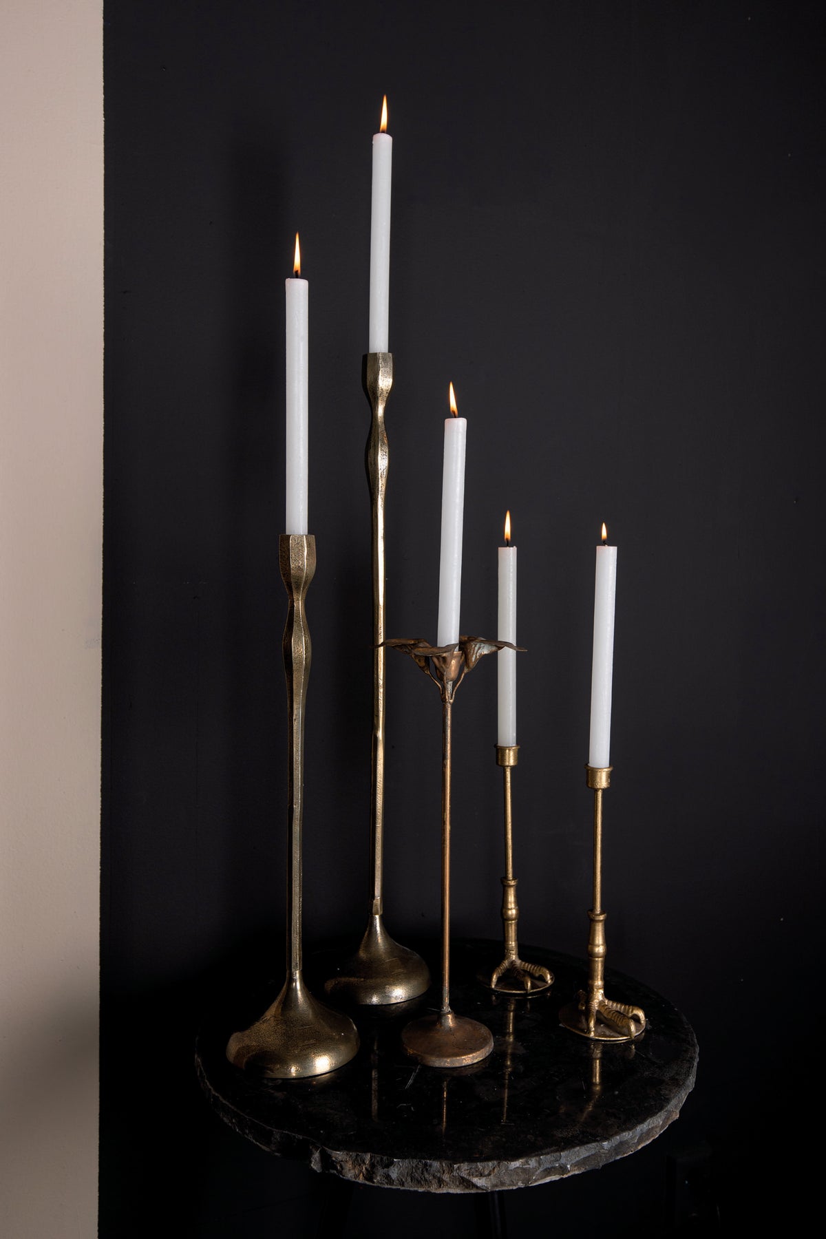 Kennet Gold Cast Aluminium Candleholder S