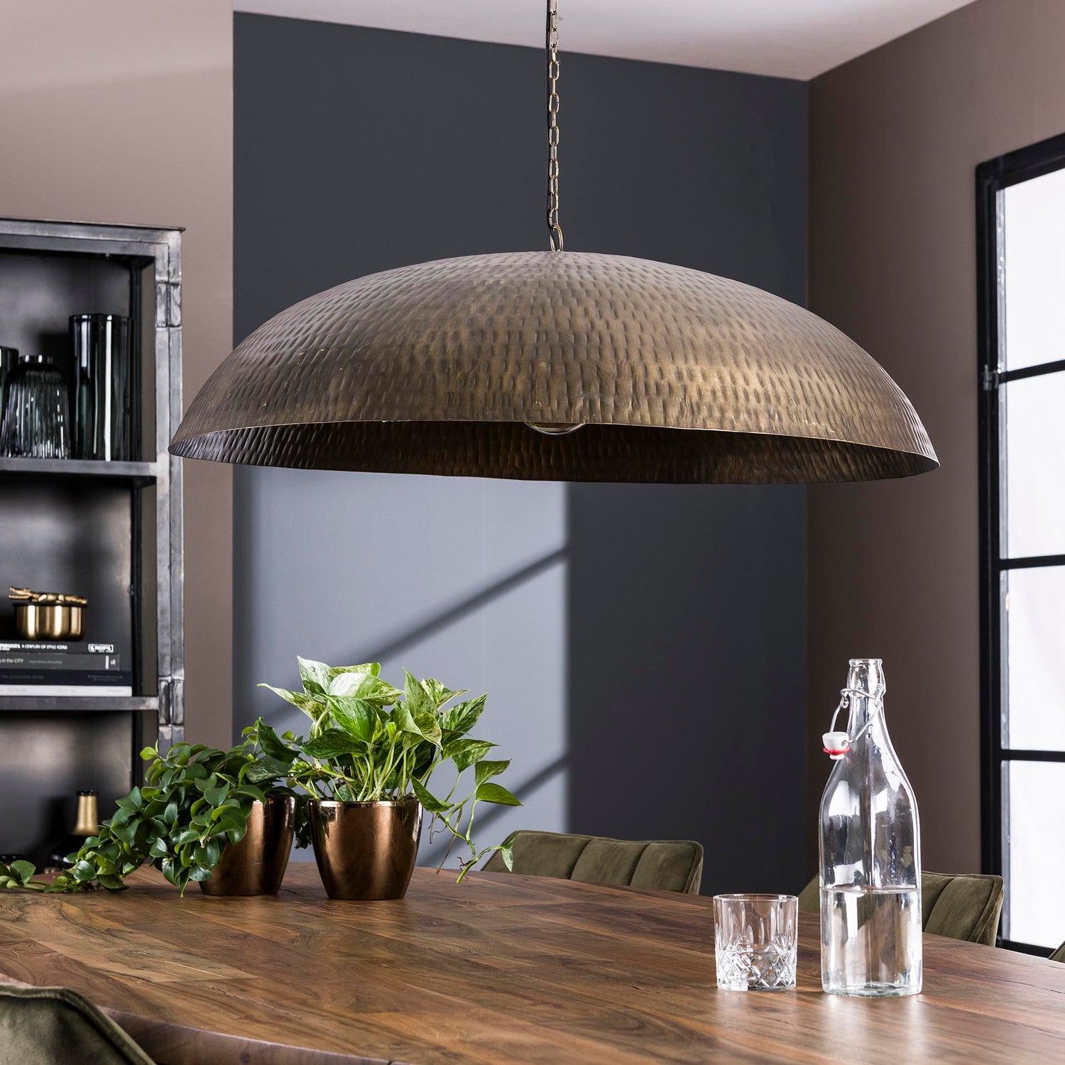 Hanglamp Ø90 - 90x90x150 cm - Brons antiek