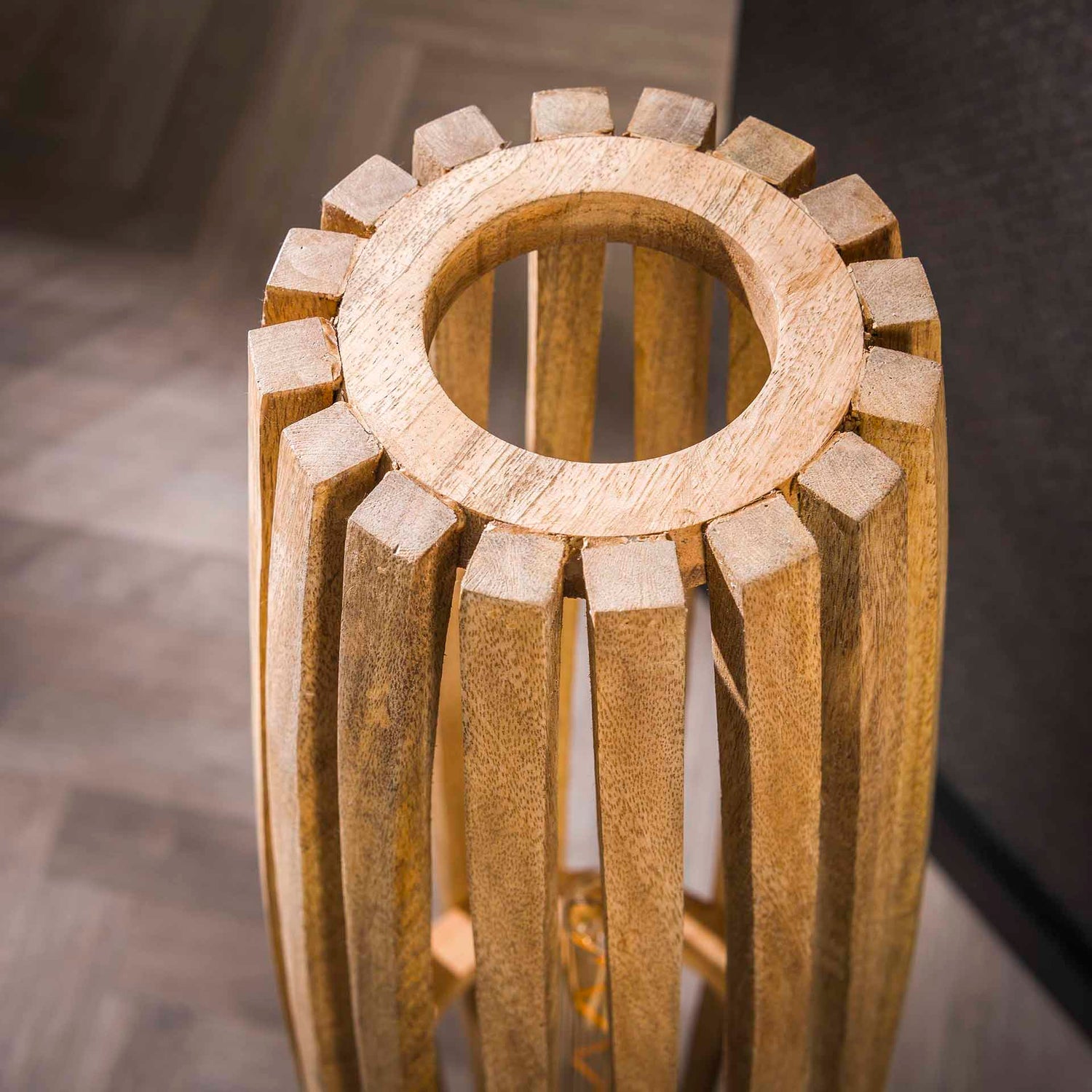 Vloerlamp met 3 Lampen orbit L - 145x28x28 cm - Naturel - Mango