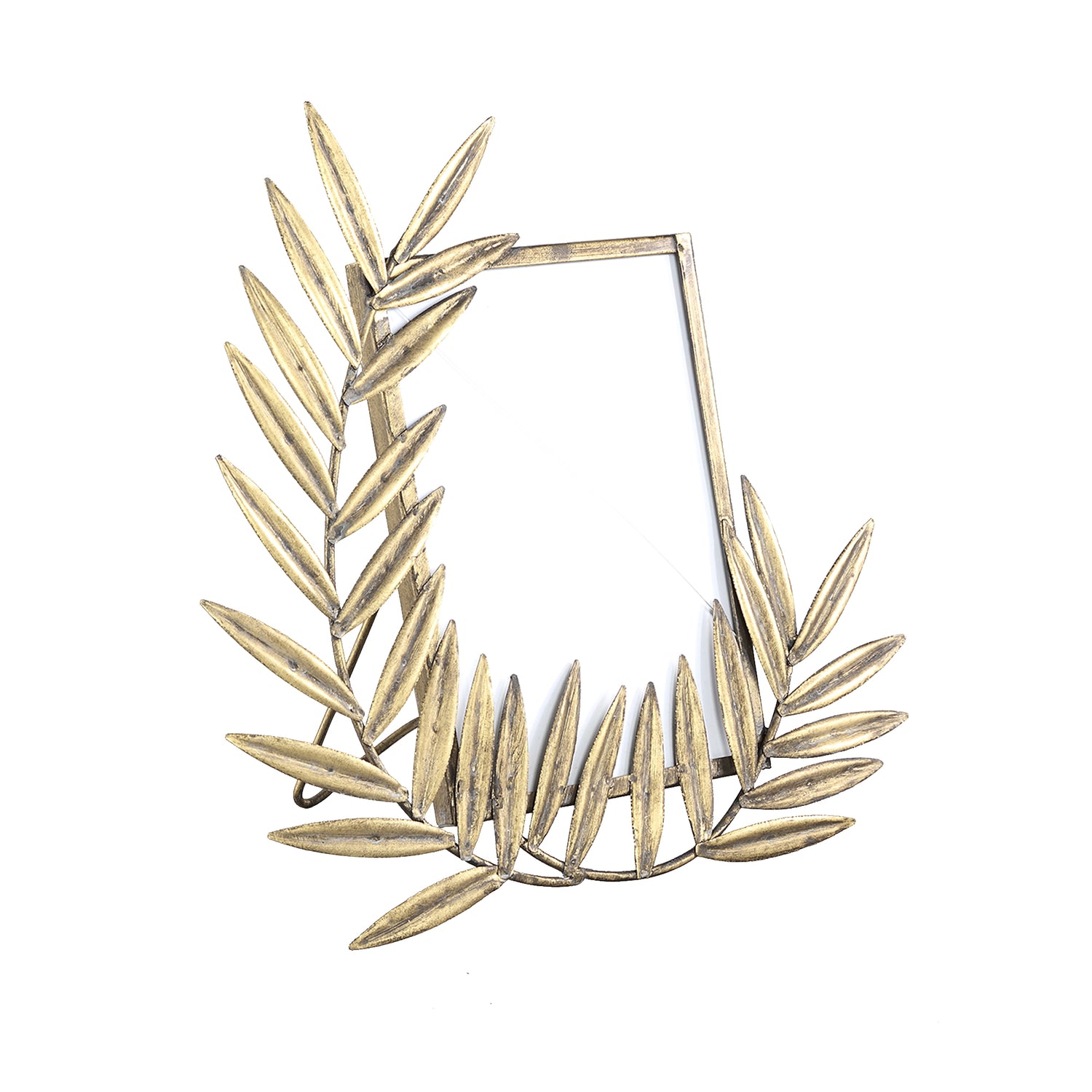 Merila Gold Metal Photoframe With Leaf Corner