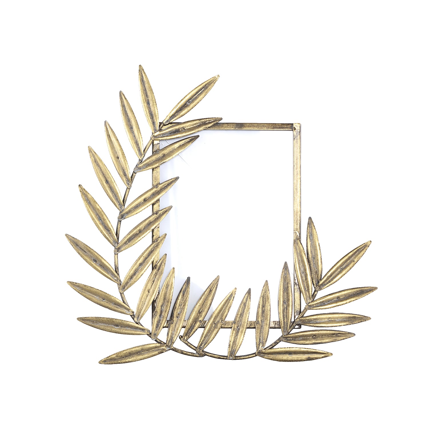 Merila Gold Metal Photoframe With Leaf Corner