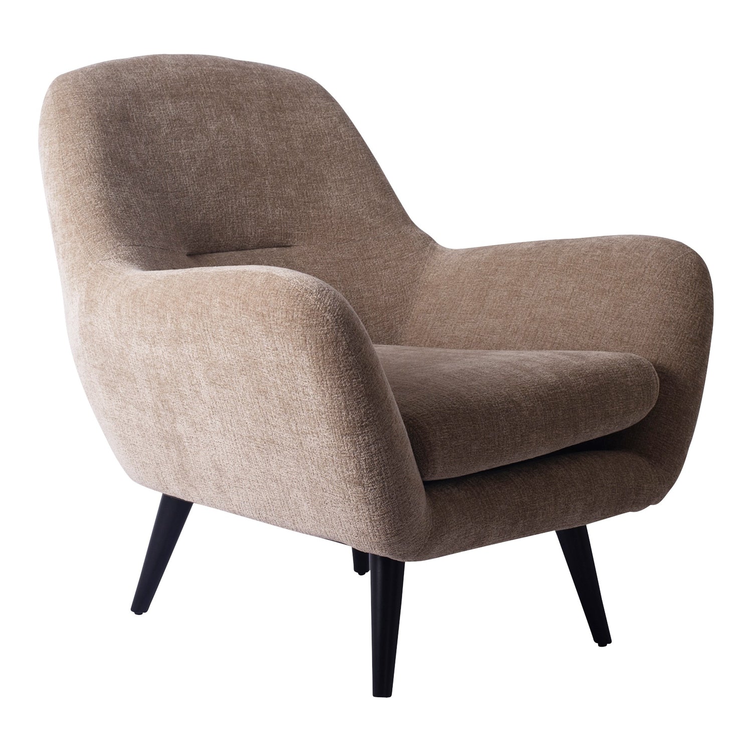 Donny Cream Fauteuil Black Wooden Legs