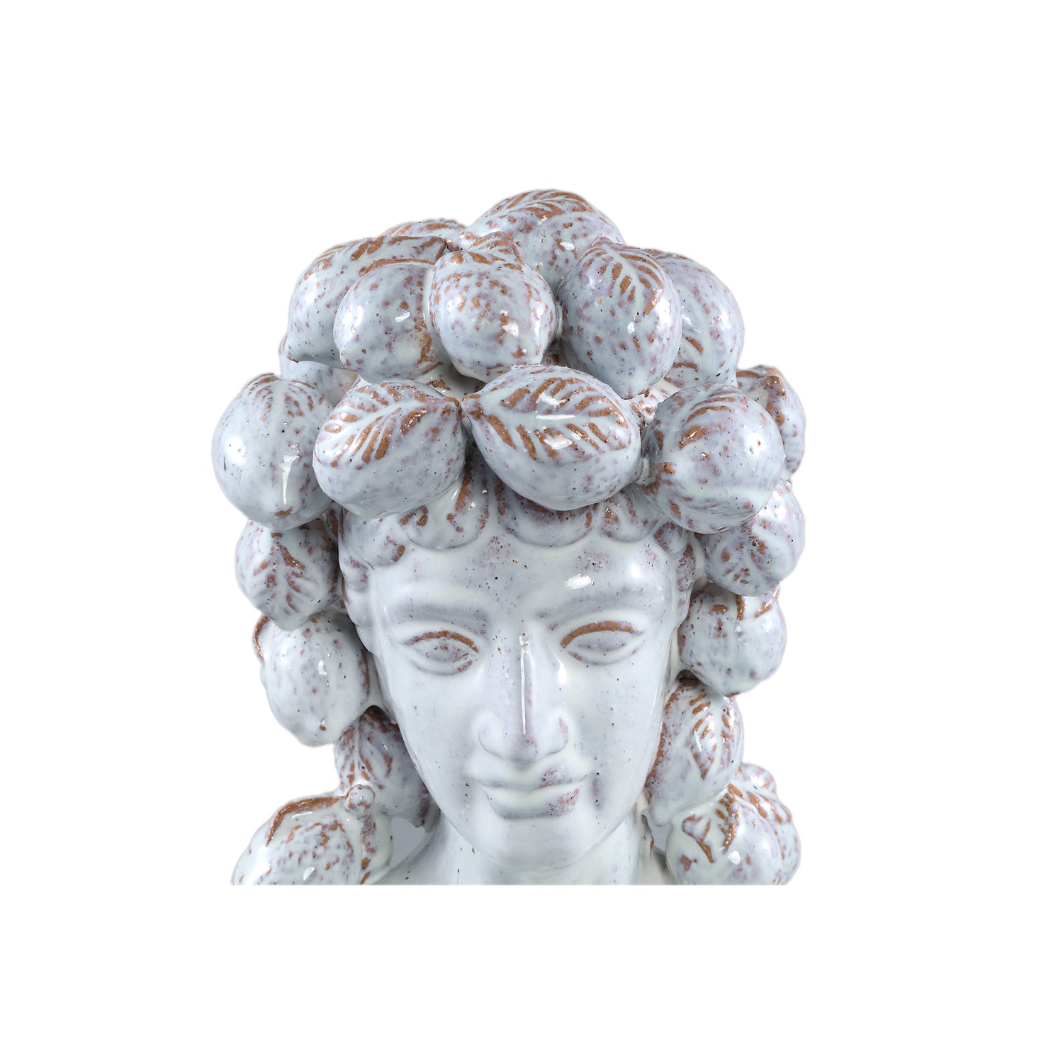 Alani White Glazed Ceramic Statue Of Women Head C