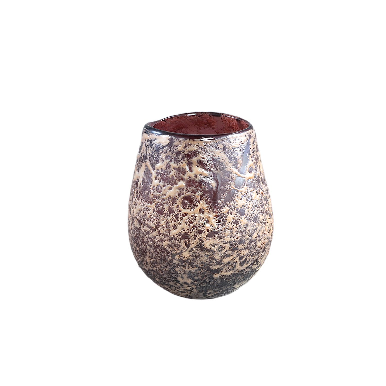 Jice Red Glass Rough Finish Stormlight Round S