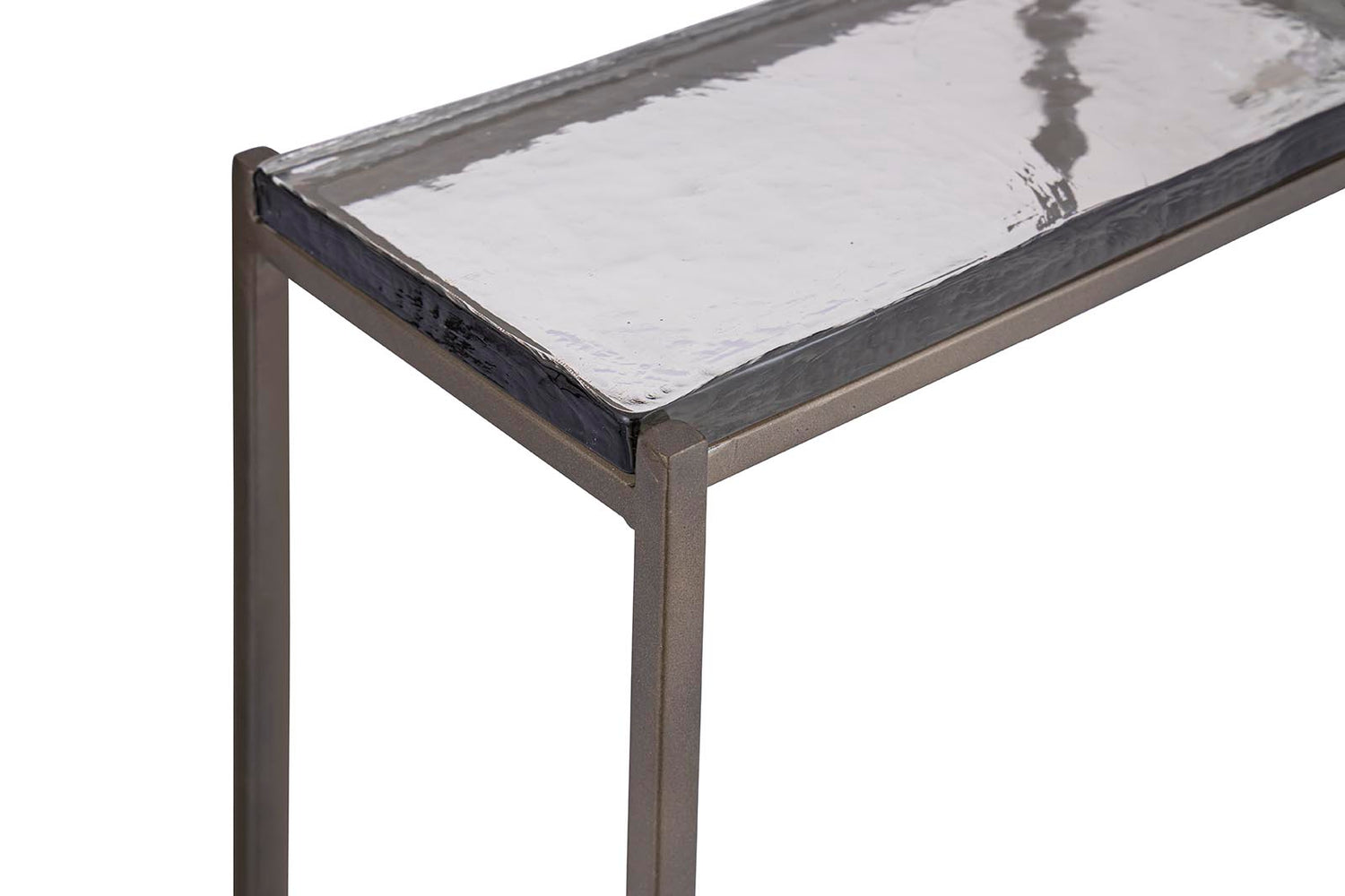 Lucinde Brass Iron Sidetable Thick Glass Rect SV2