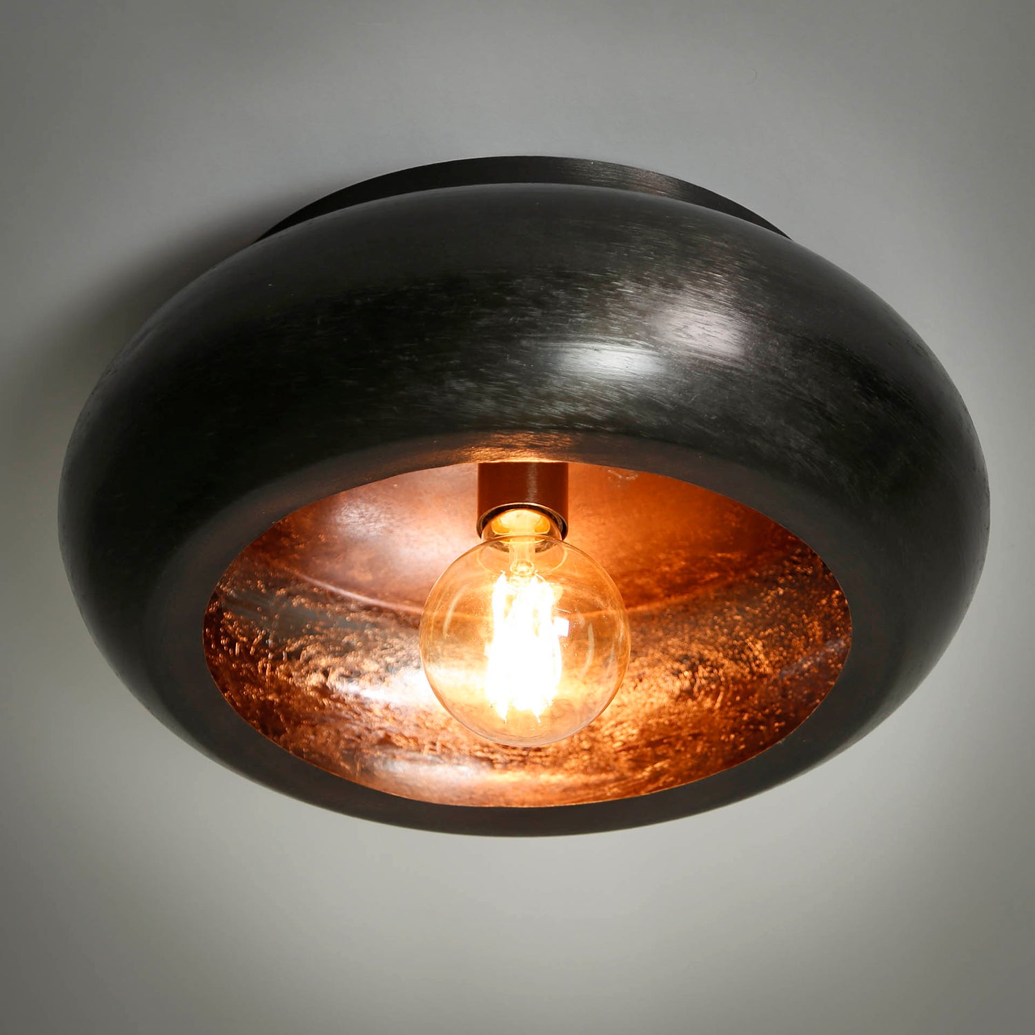 Plafondlamp Sky Ø42 - 42x42x18 cm - Zwart Nikkel