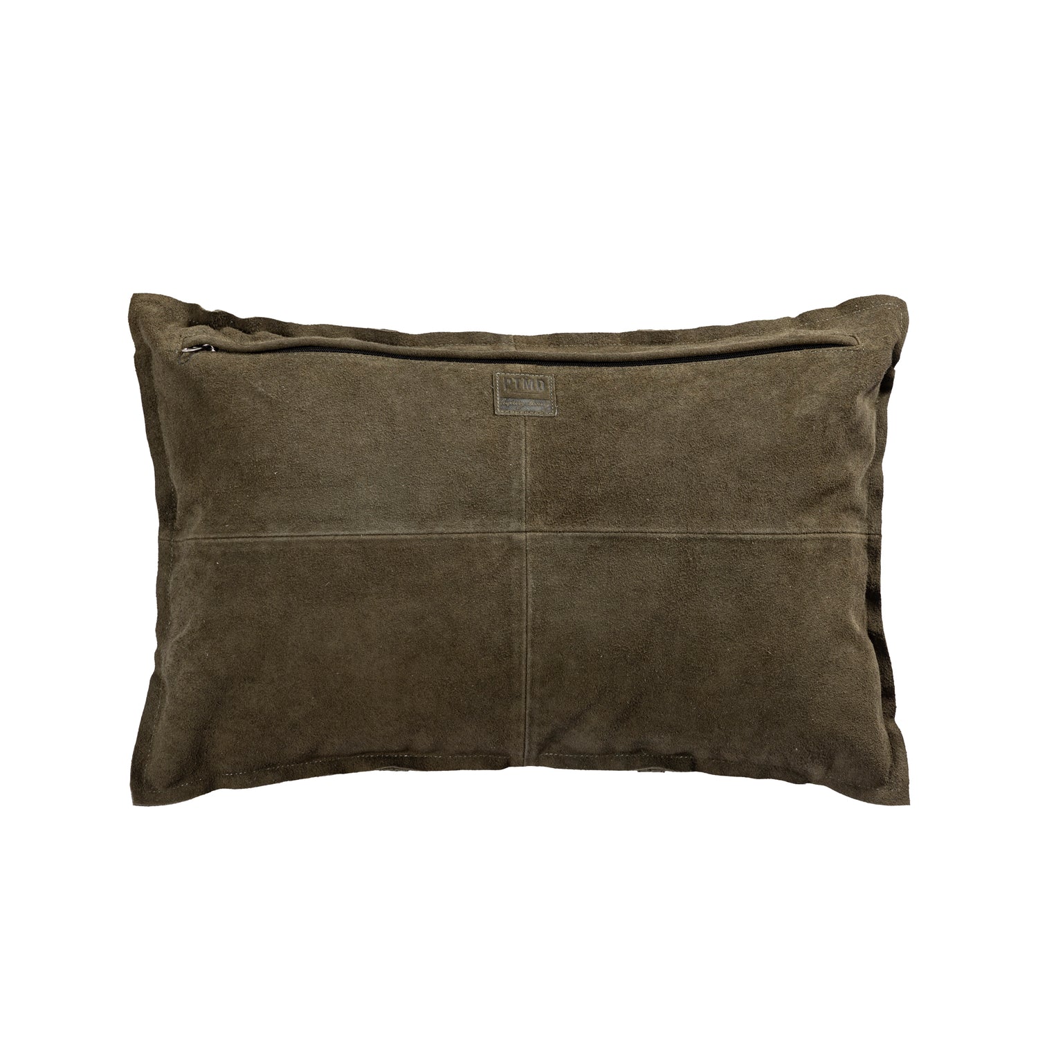 Cobie Green Suede Leather Cushion Rectangle