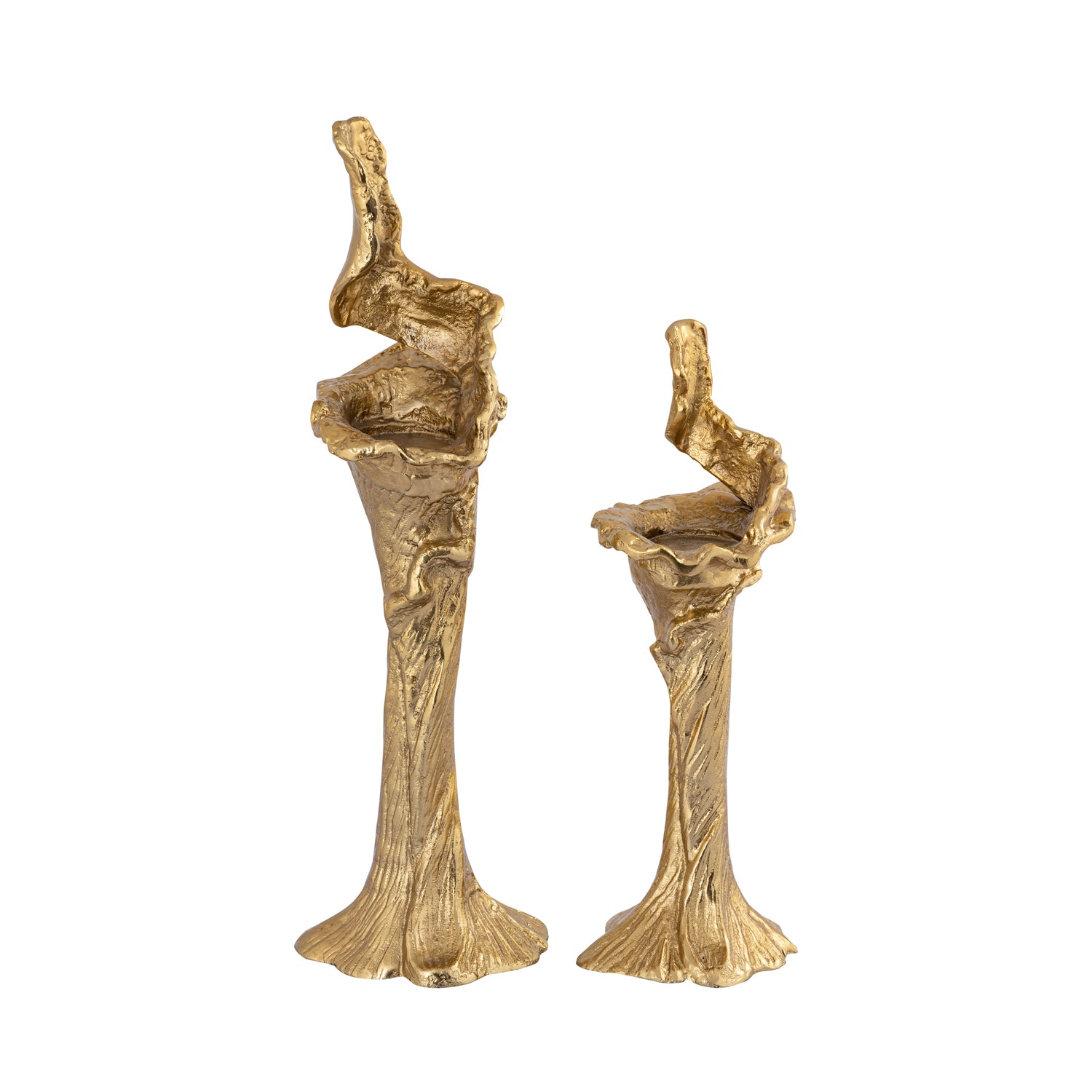 Mataly Gold Casted Alu Candle Holder L