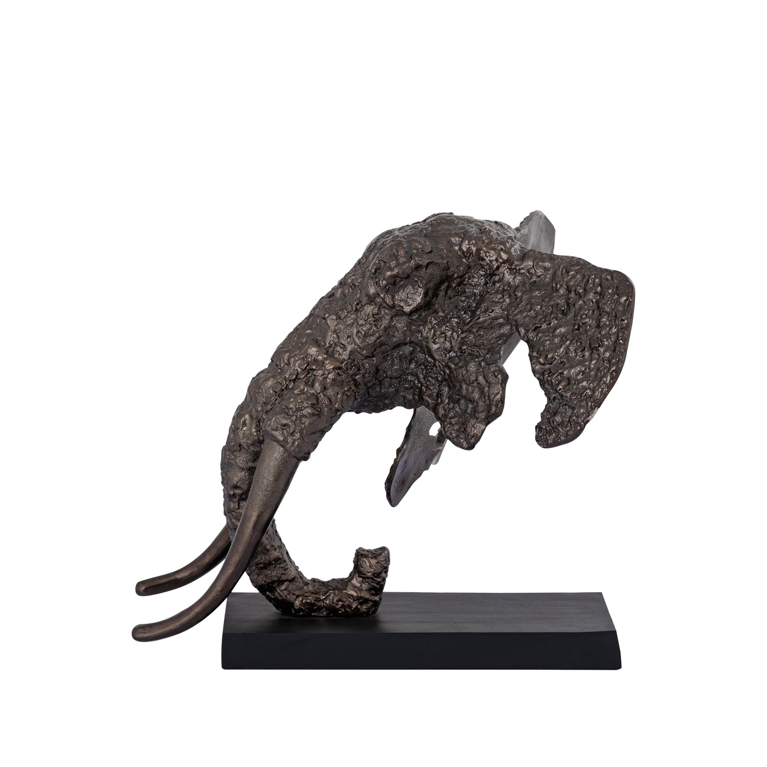 Iriss Brass Casted Alu Elephant Statue Black Base