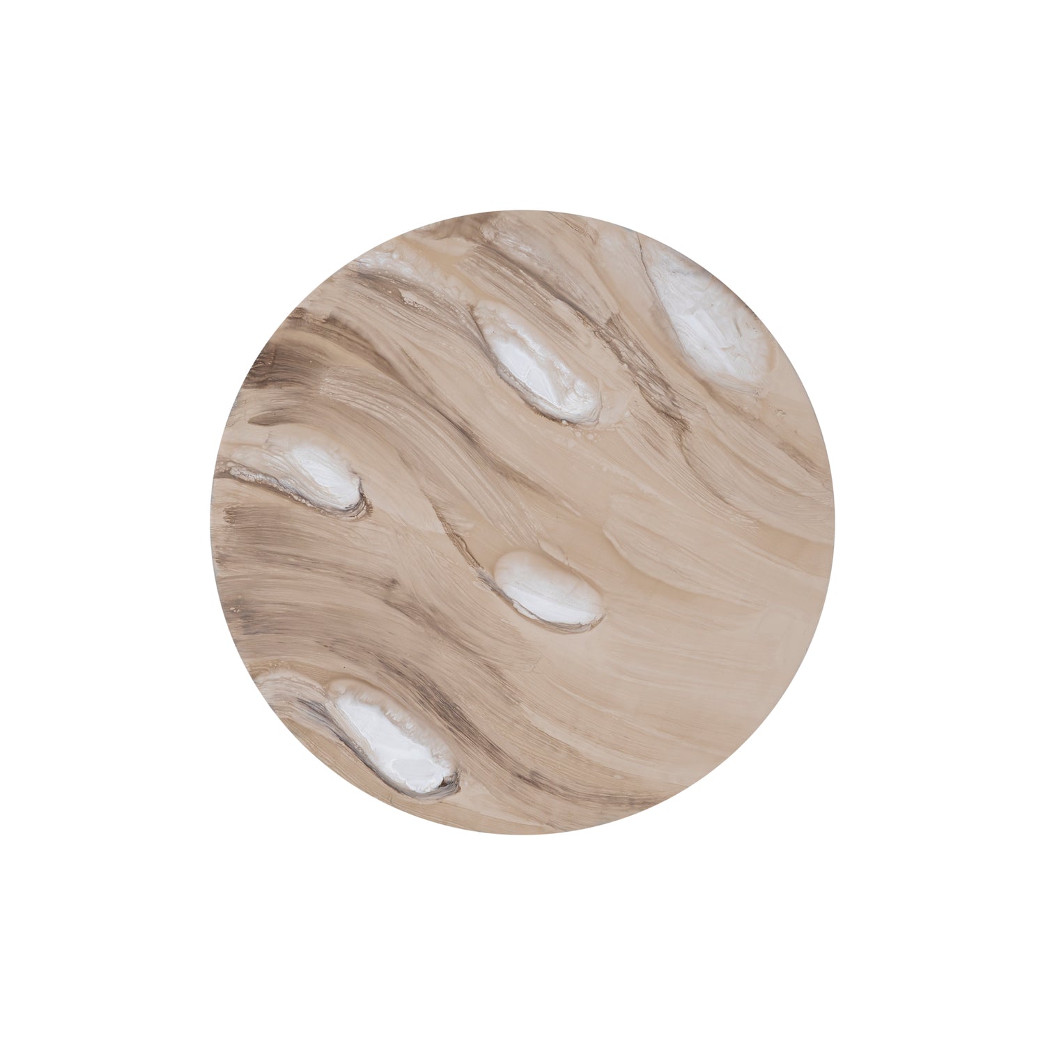 Maran Cream Shiny Ironsidetable Round L