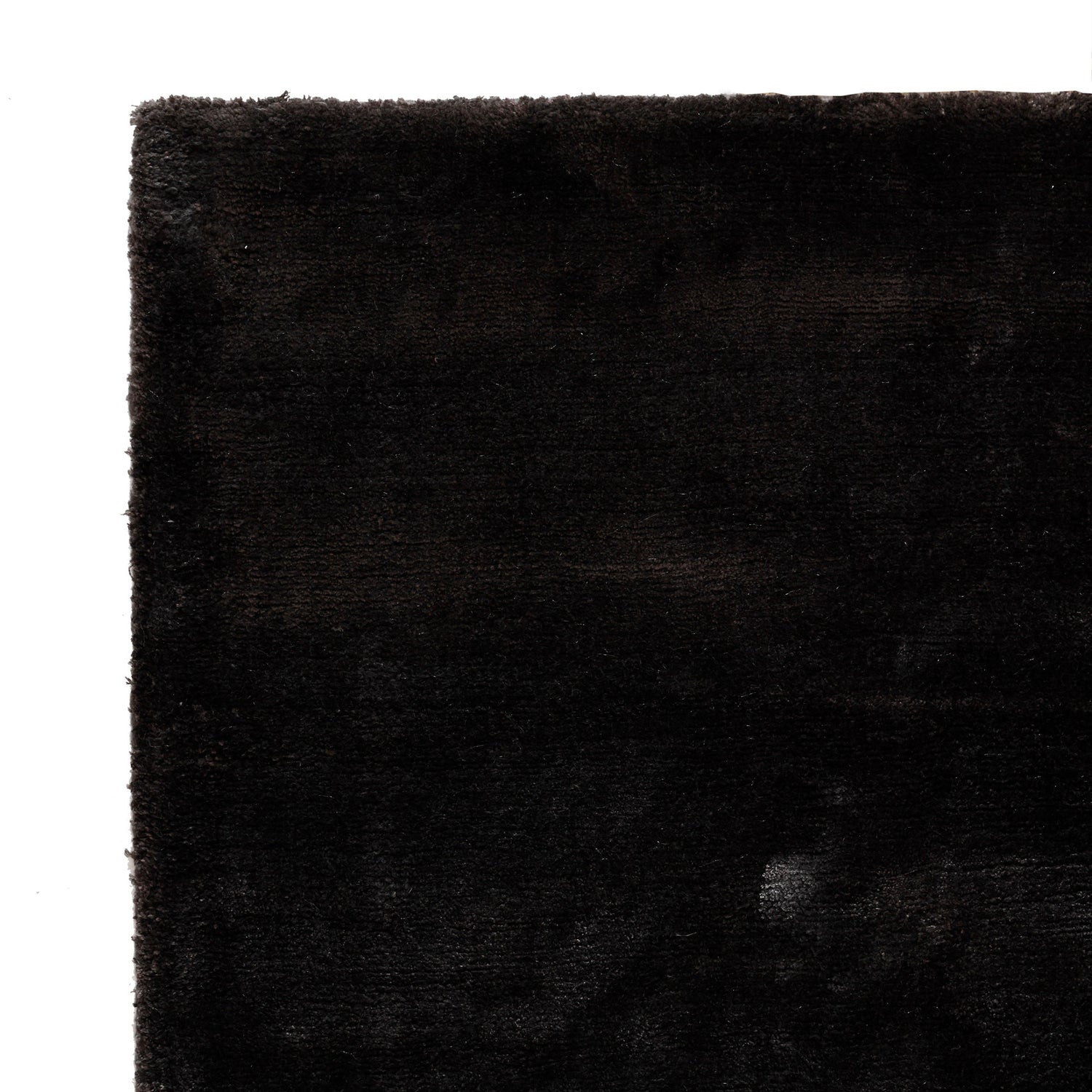 Flavia Black Viscose Handwoven Carpet XL