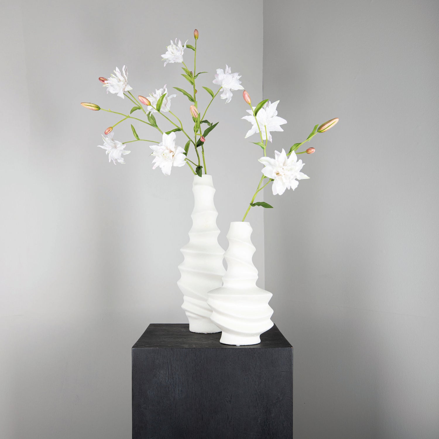 Lily Flower White Double Lily Spray