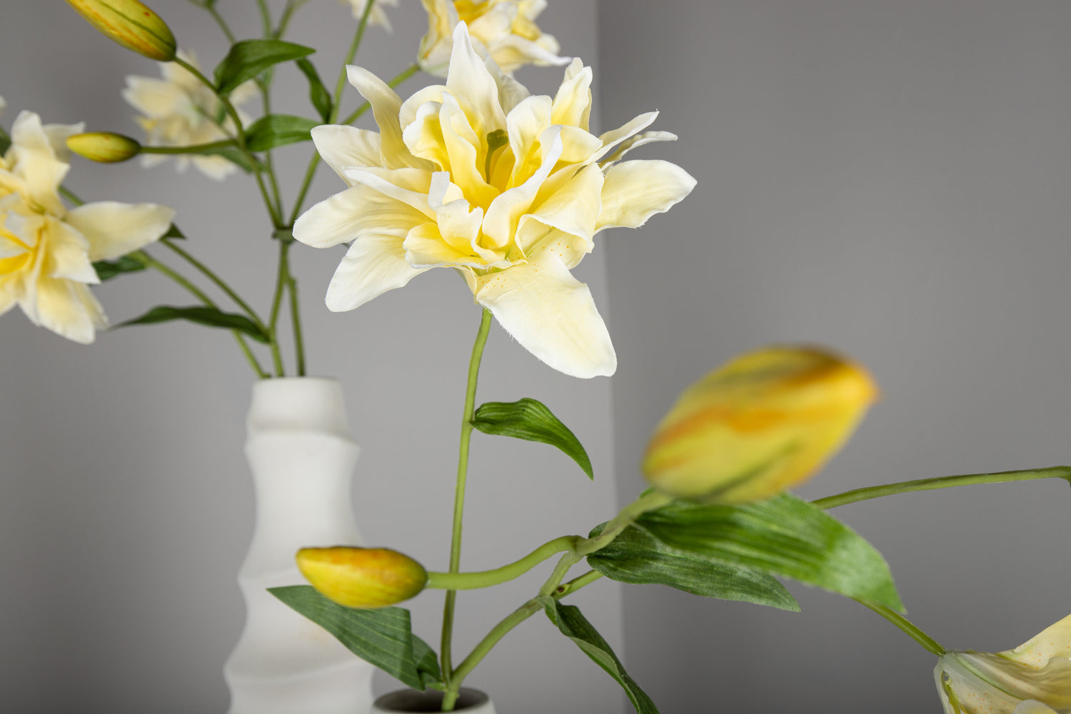 Lily Flower Yellow Double Lily Spray