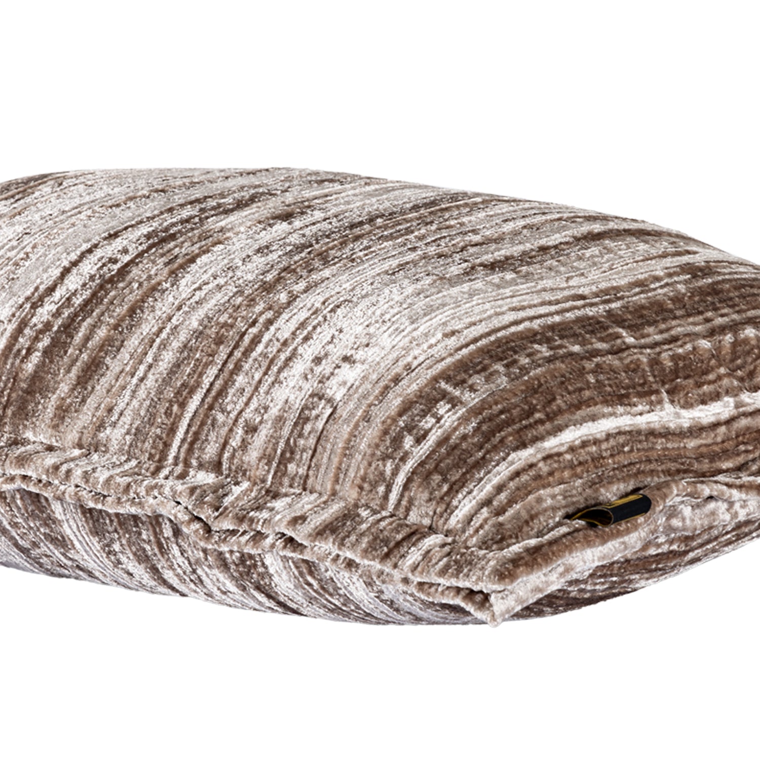 Senny Beige Velvet Cushion Ruffle Rim Rectangle