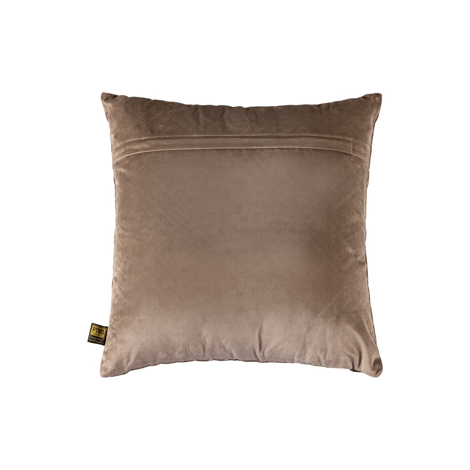 Cerine Brown Velvet Cushion Embroidery Square S