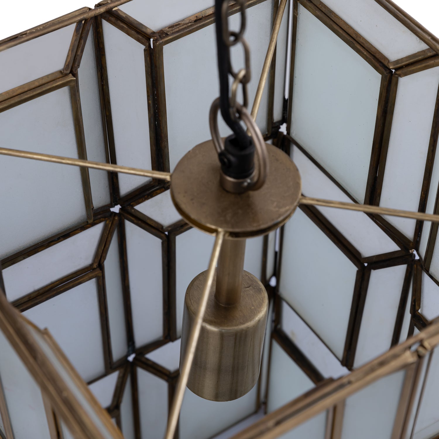 Layra White Milk Glass Hanging Lamp Antique