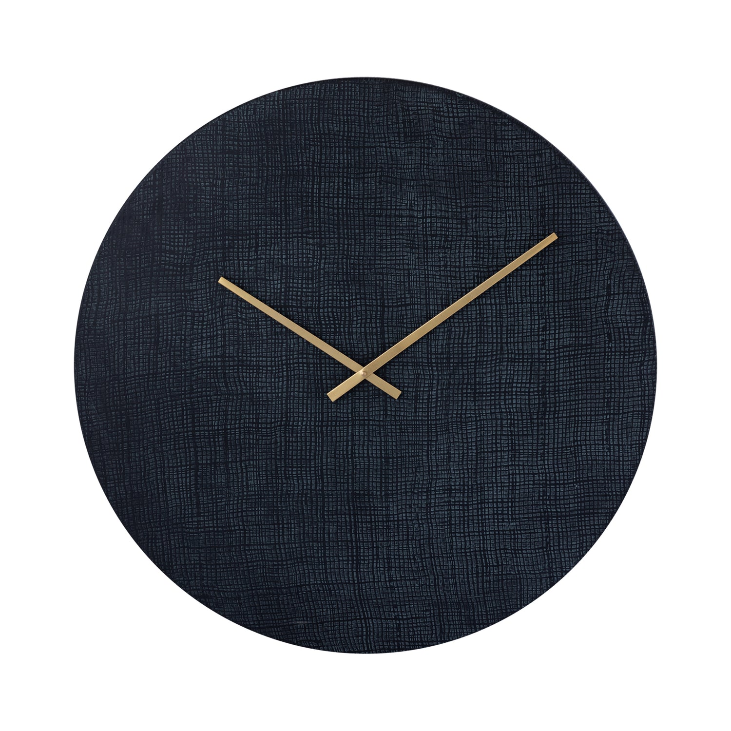 Emmett Black Iron Round Clock Square Texture L