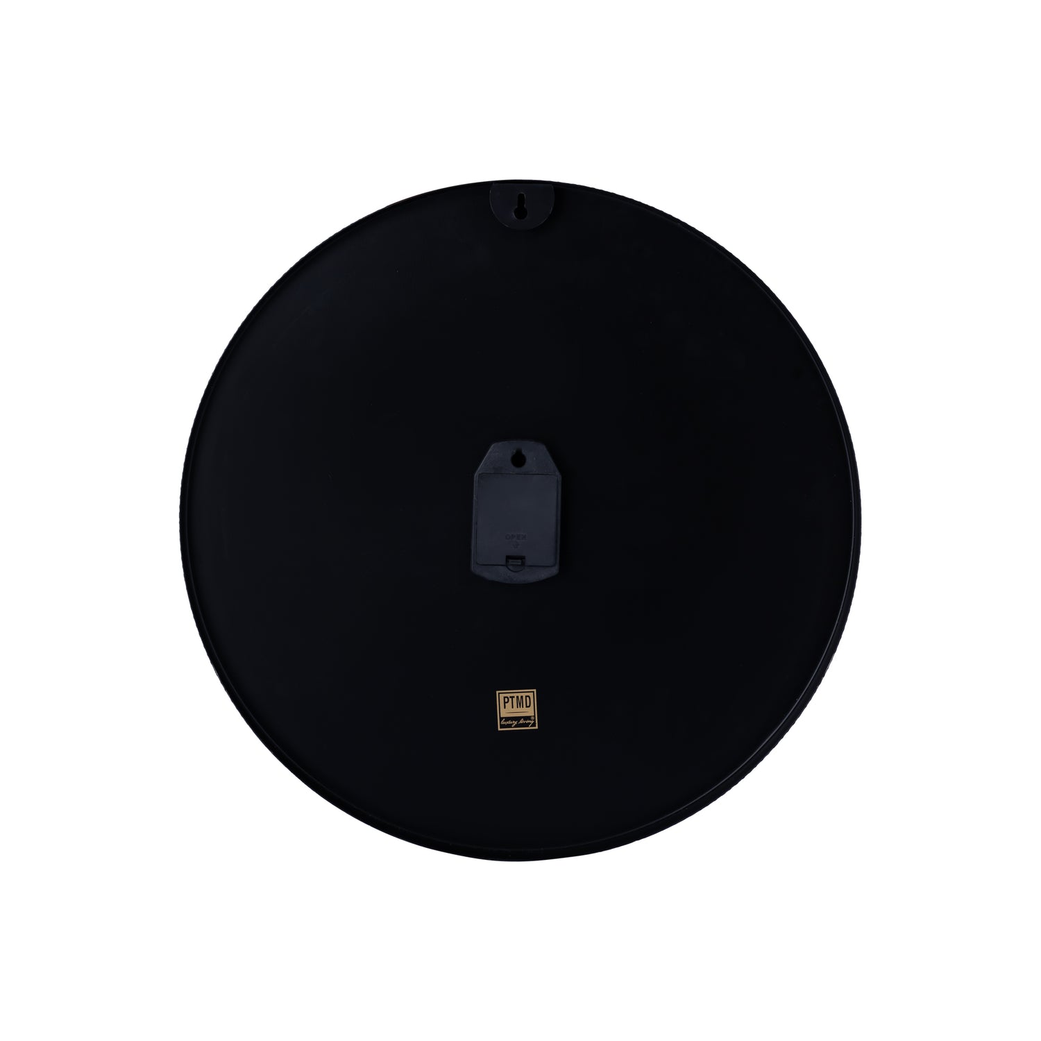 Emmett Black Iron Round Clock Square Texture S