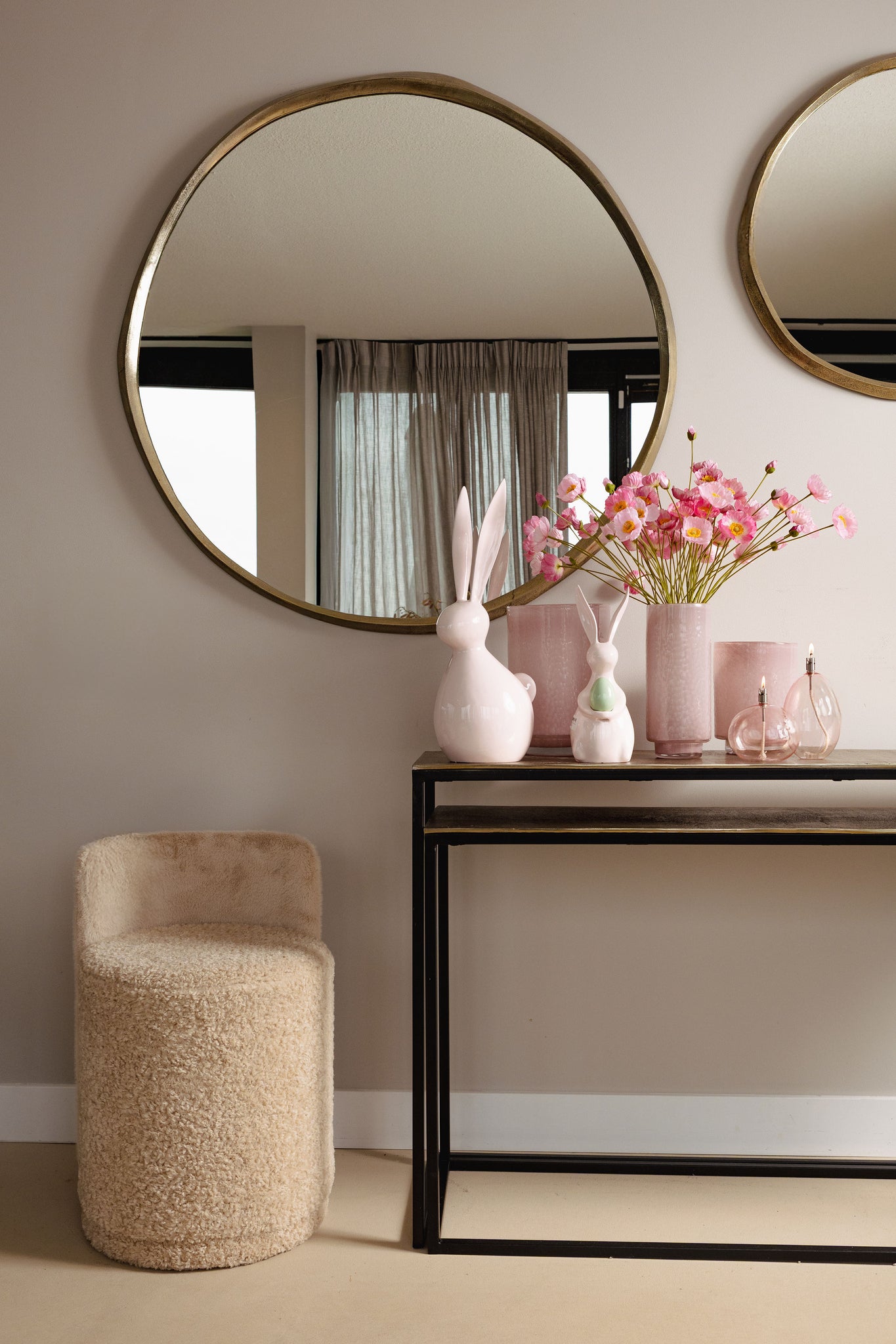 Limera Brass Alu Round Mirror Irregular Border L