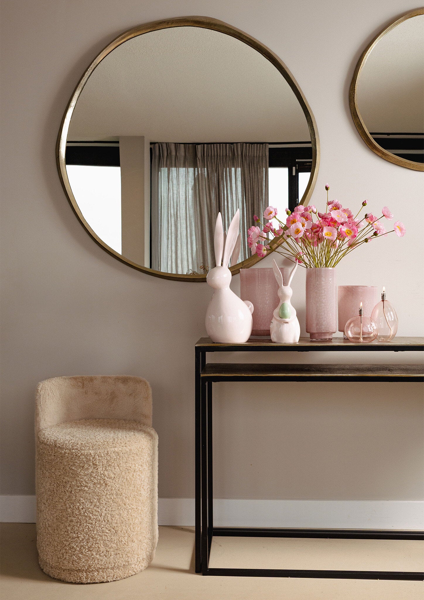 Limera Brass Alu Round Mirror Irregular Border L