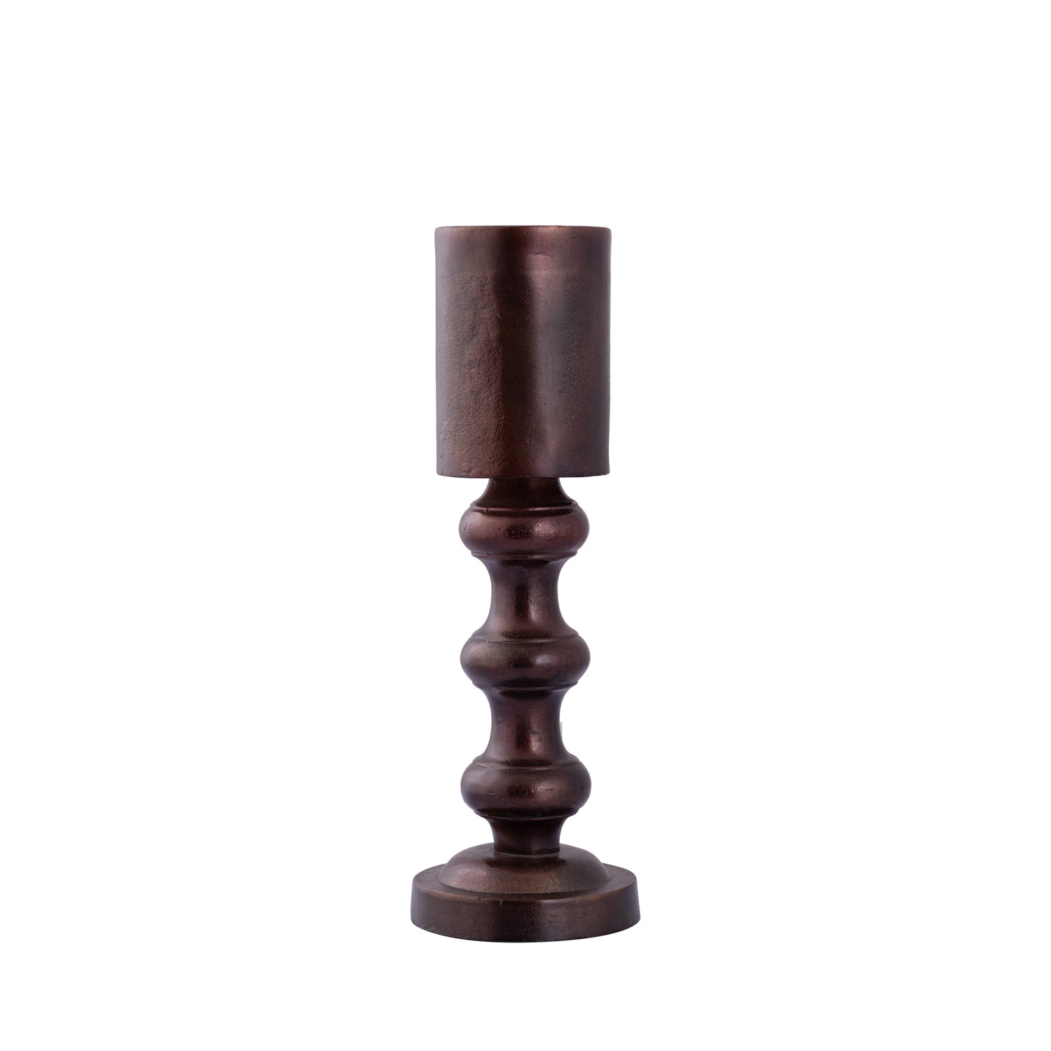 Nessa Copper Alu Candle Holder With Bulbs M