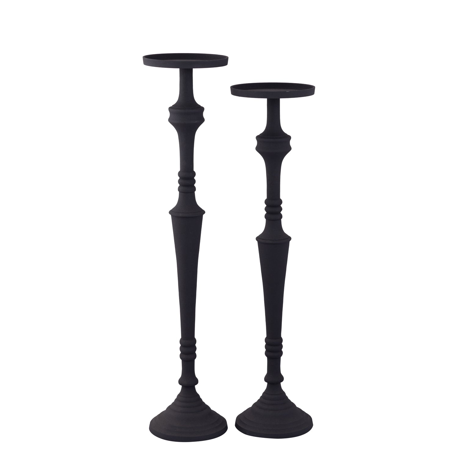 Helen Black Alu Candle Holder Powder Coated S