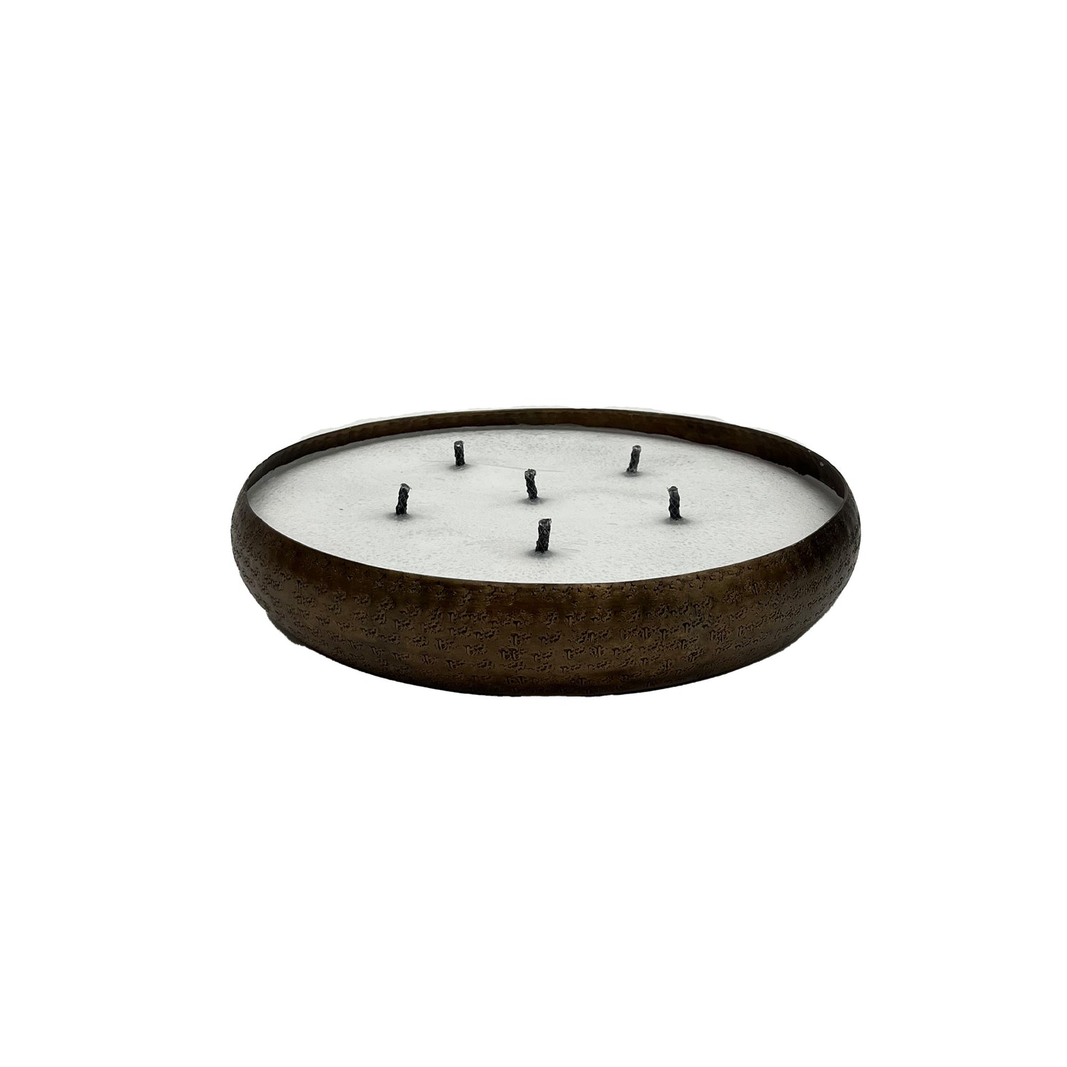 Bunty Copper Alu Hammered Candle Round S
