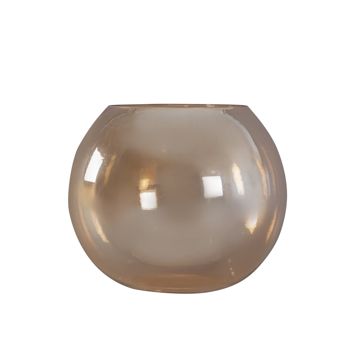 Lenore Gold Luster Glass Round Stormlight Shiny S