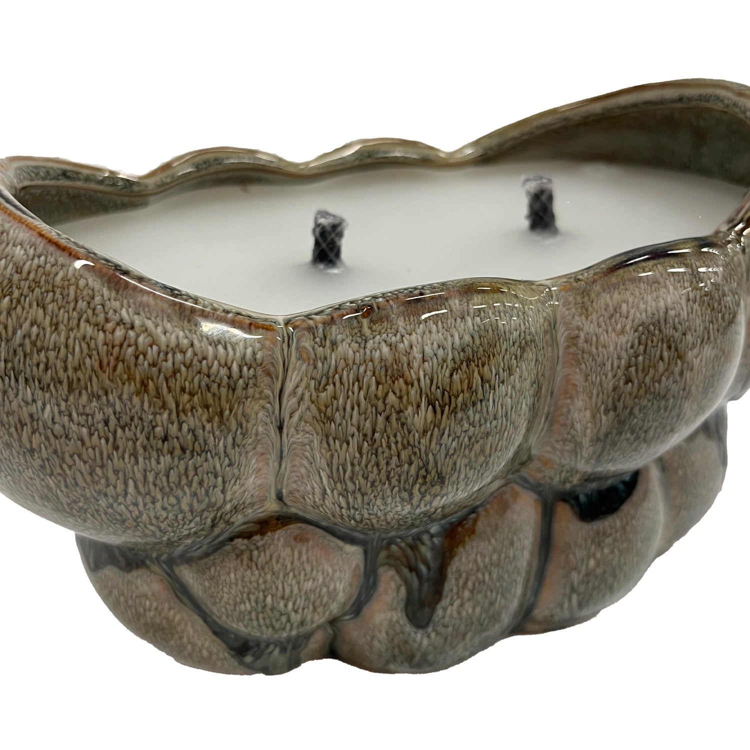 Jodie Green Ceramic Oval Candle Circles Dripping S