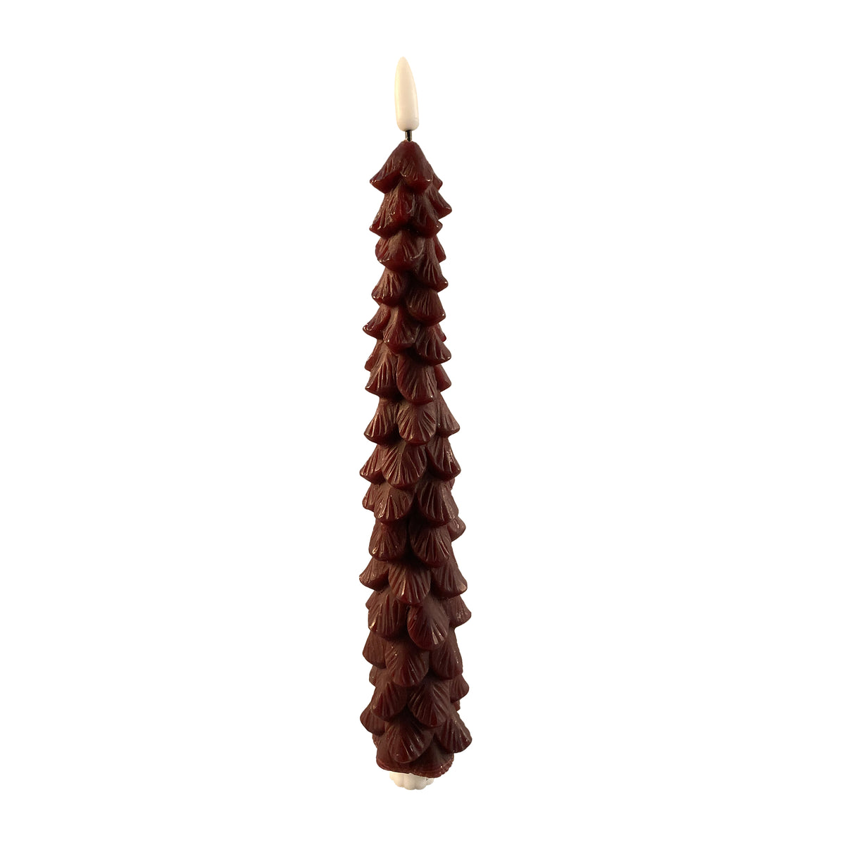 LED Diner Candle Red Tree Shaped Flickering 2PCS