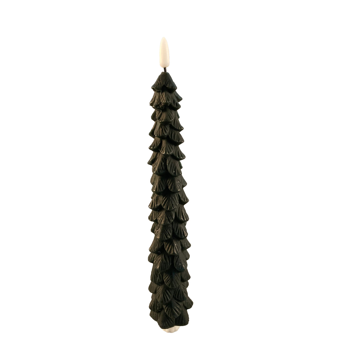 LED Diner Candle Green Tree Shaped Flickering 2PCS