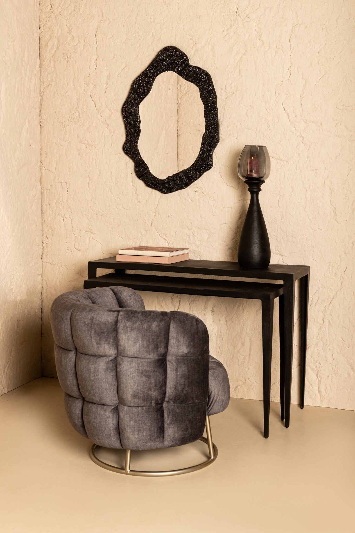 Rivva Black Casted Alu Rectangle Side Table Sv2