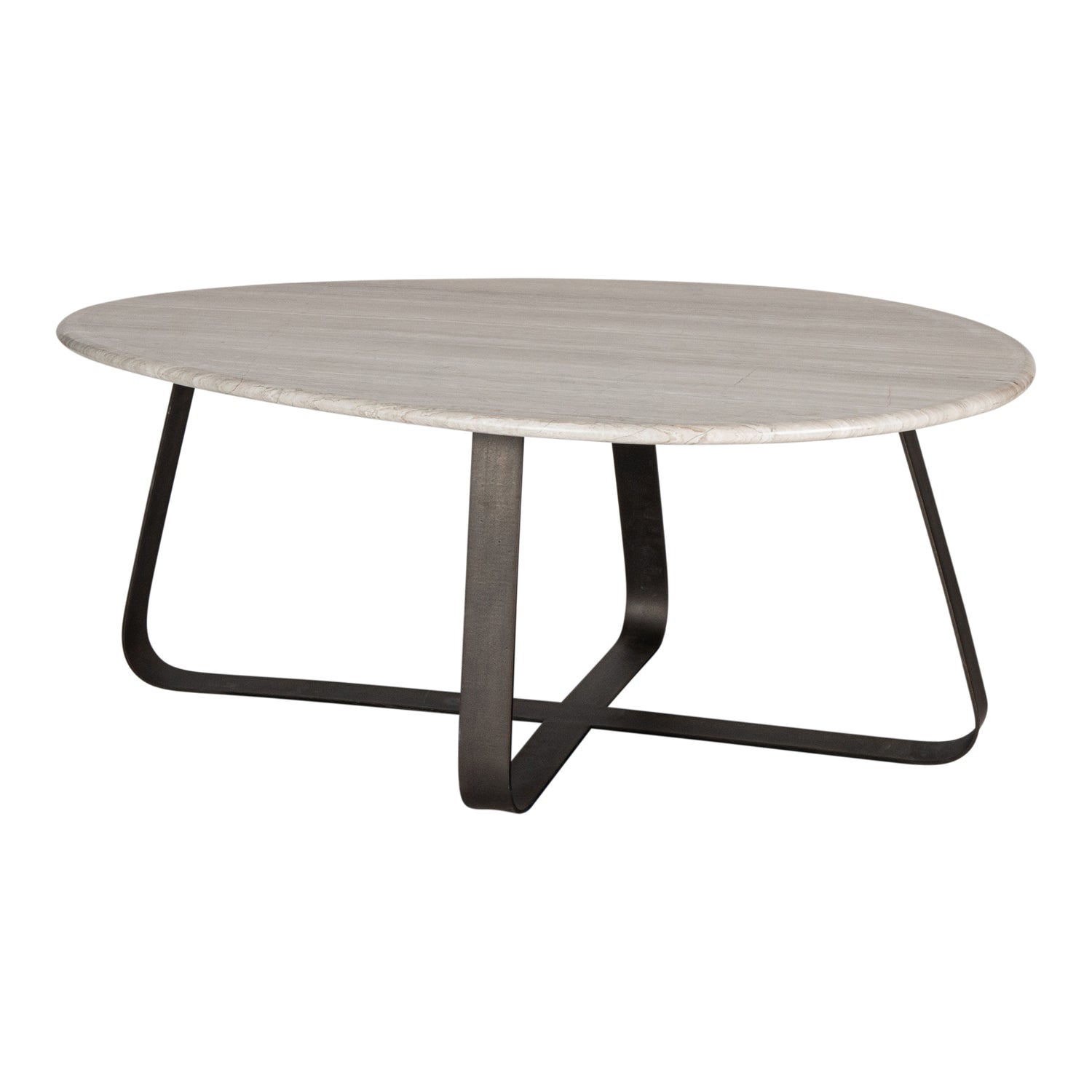 Muka Coffeetable High Dark Grey Base White Marble
